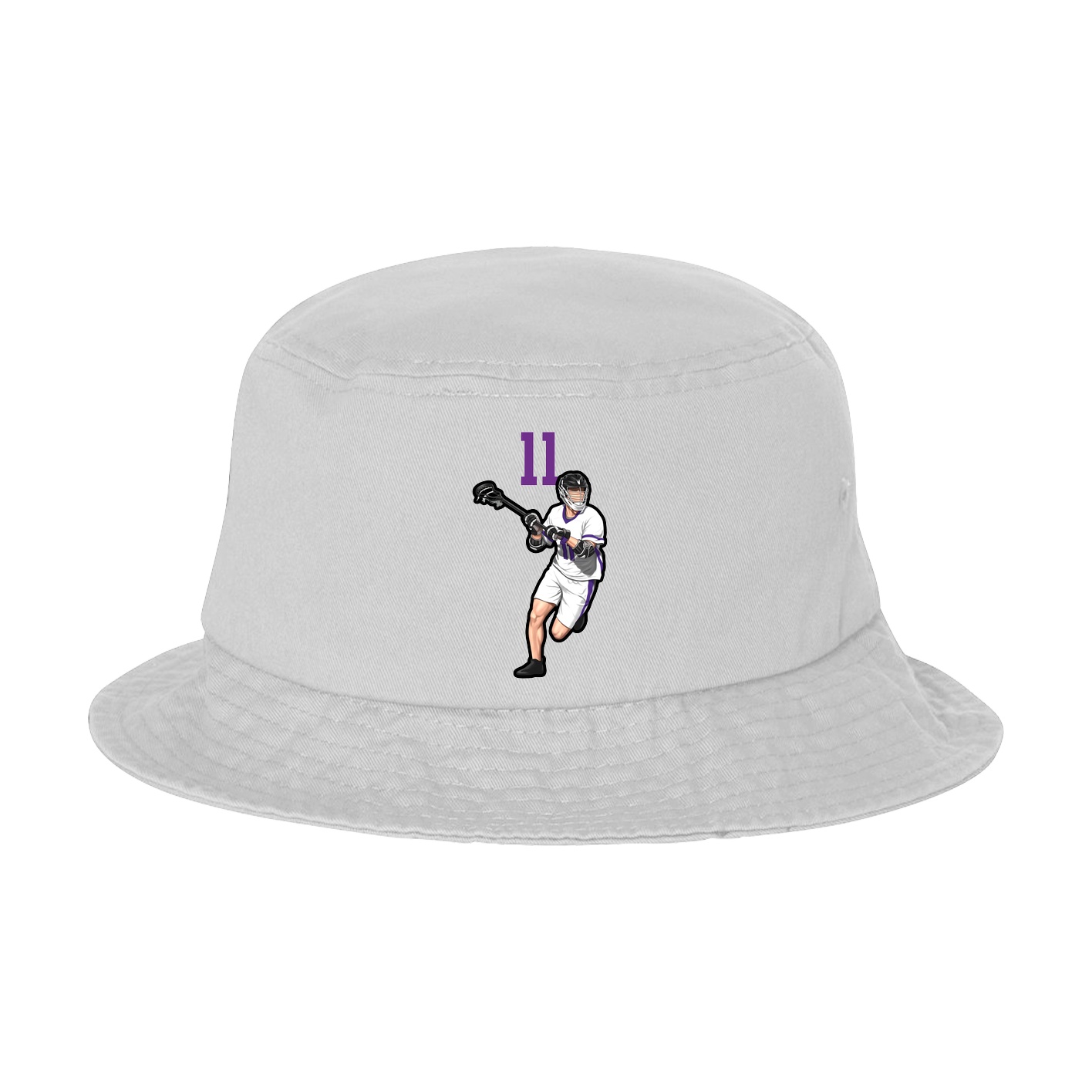 Bucket Cap — Number Top in White