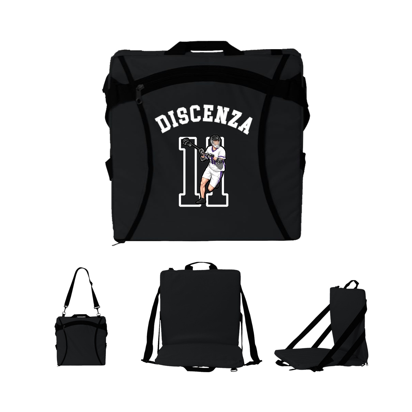 Folding Stadium Seat — Shirsey Arch in Black