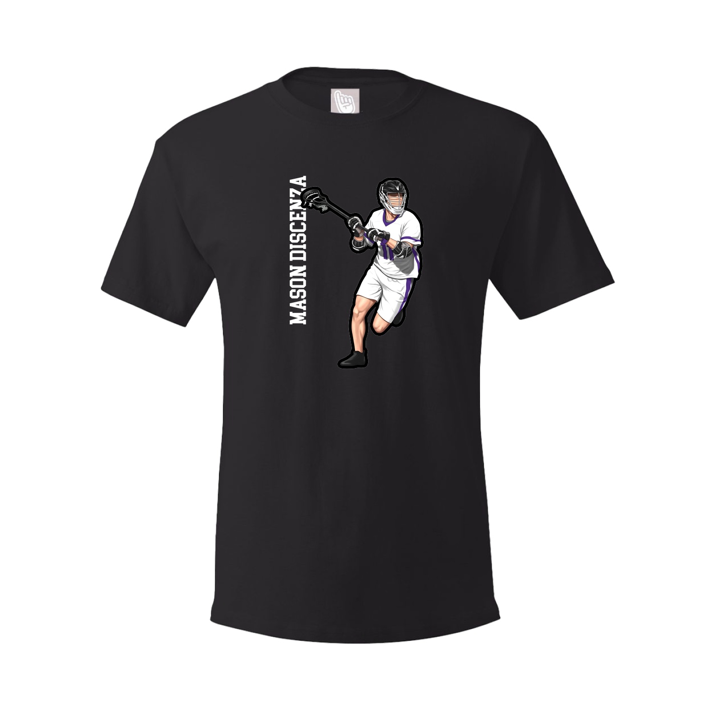 Youth Tee — Name Vertical in Black