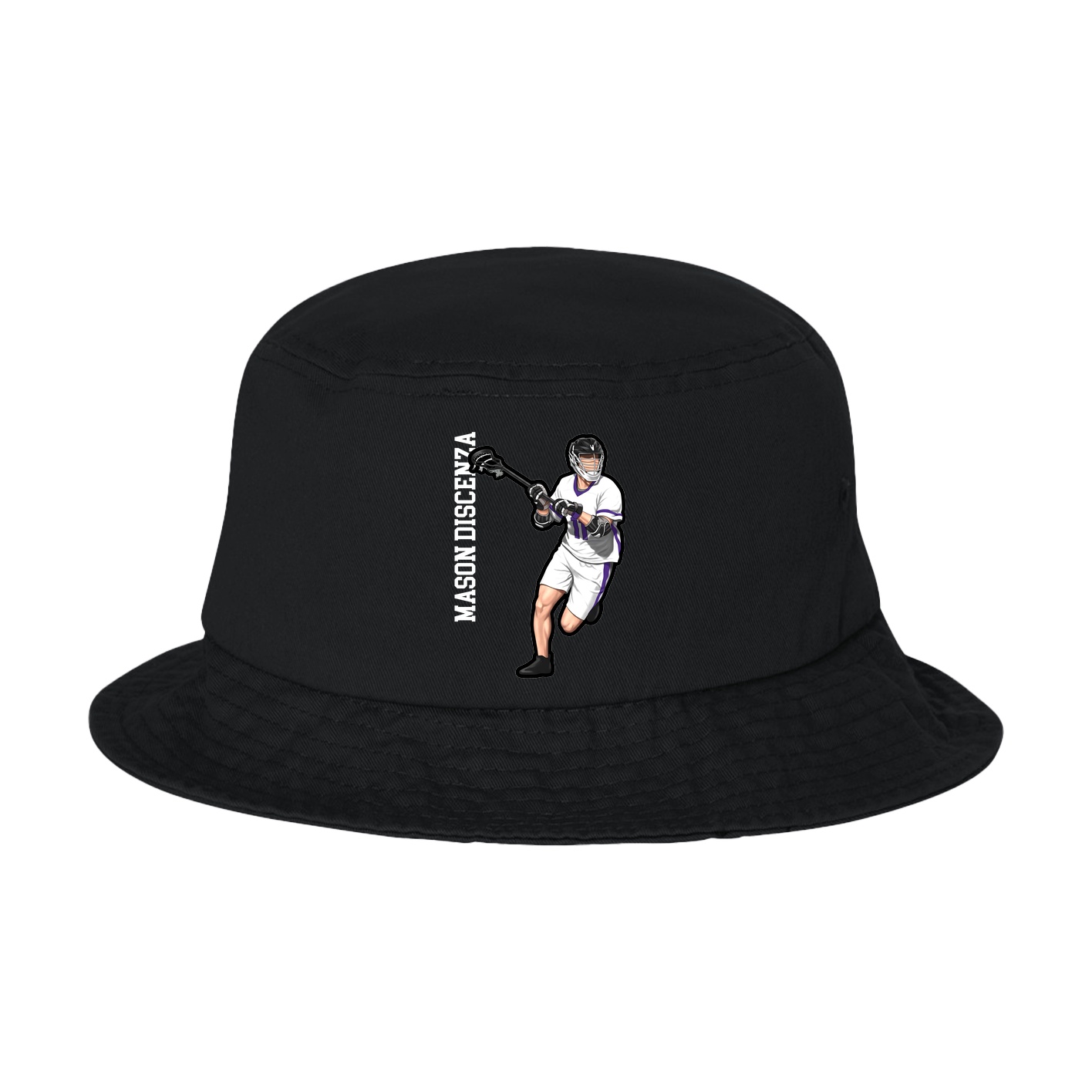 Bucket Cap — Name Vertical in Black
