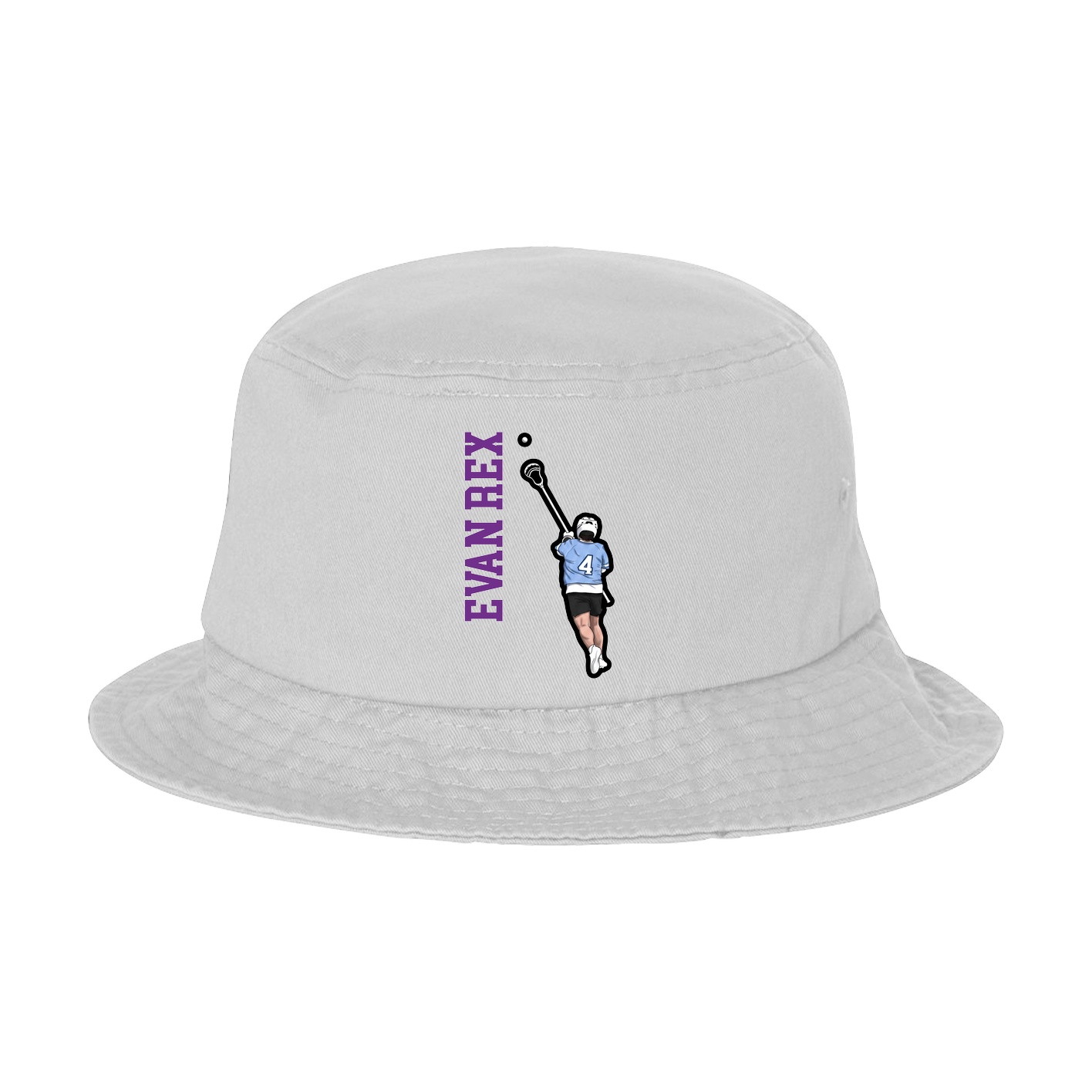 Bucket Cap — Name Vertical in White