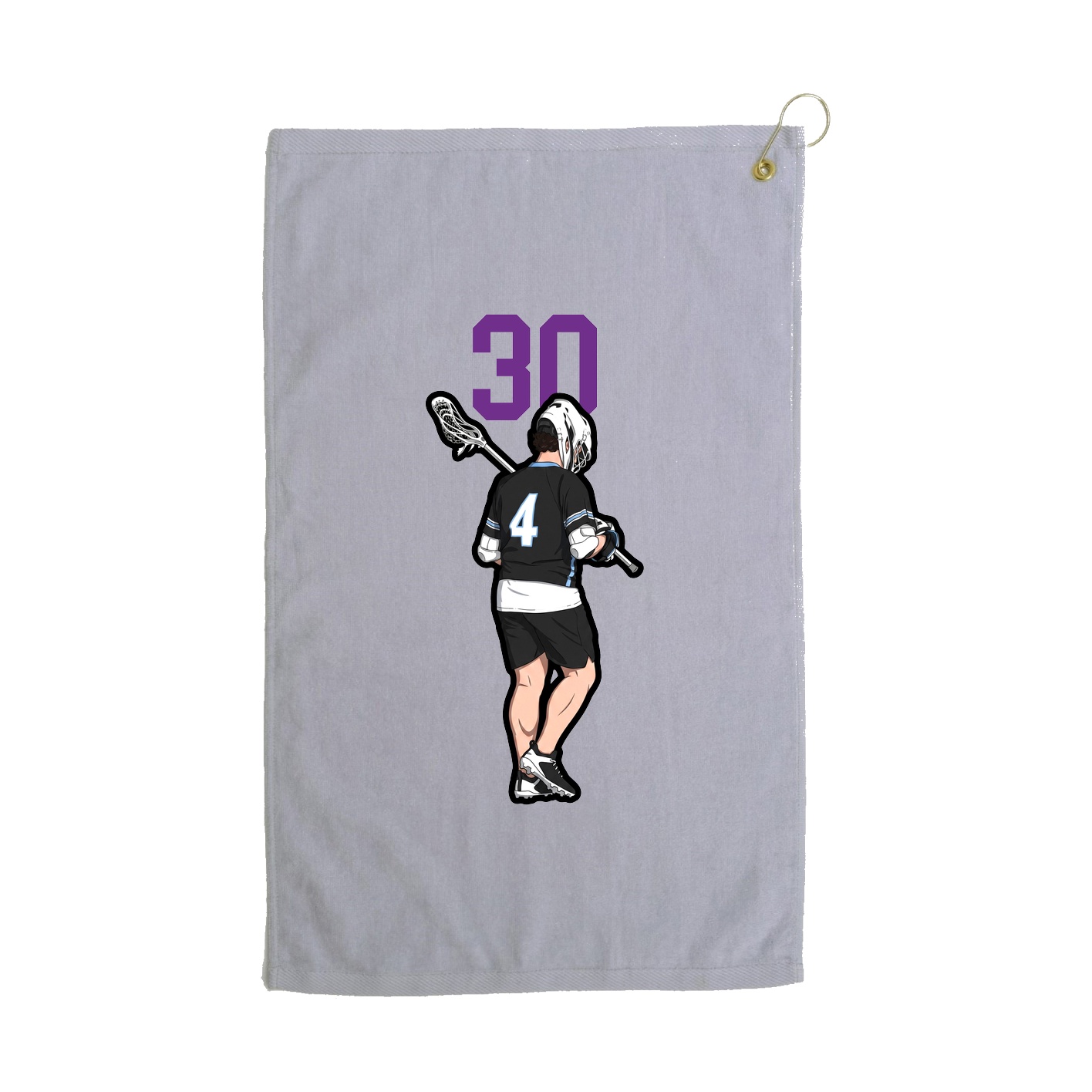 Golf Towel — Number Top in Grey