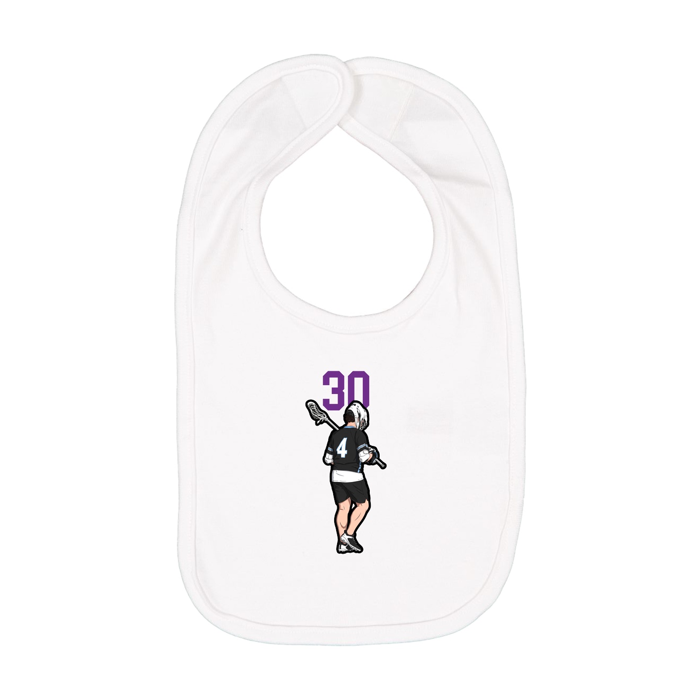 Infant Bib — Number Top in White