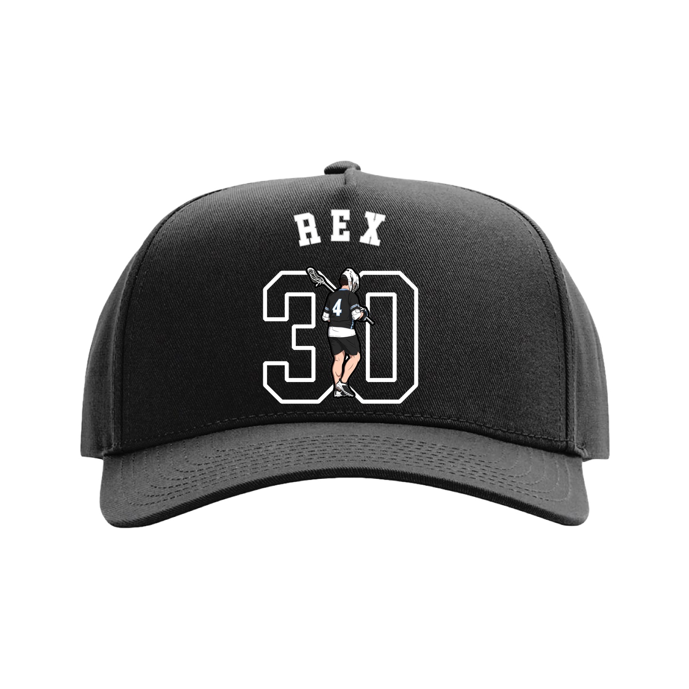 Full Fabric Five-Panel Champ Cap — Shirsey Arch in Black