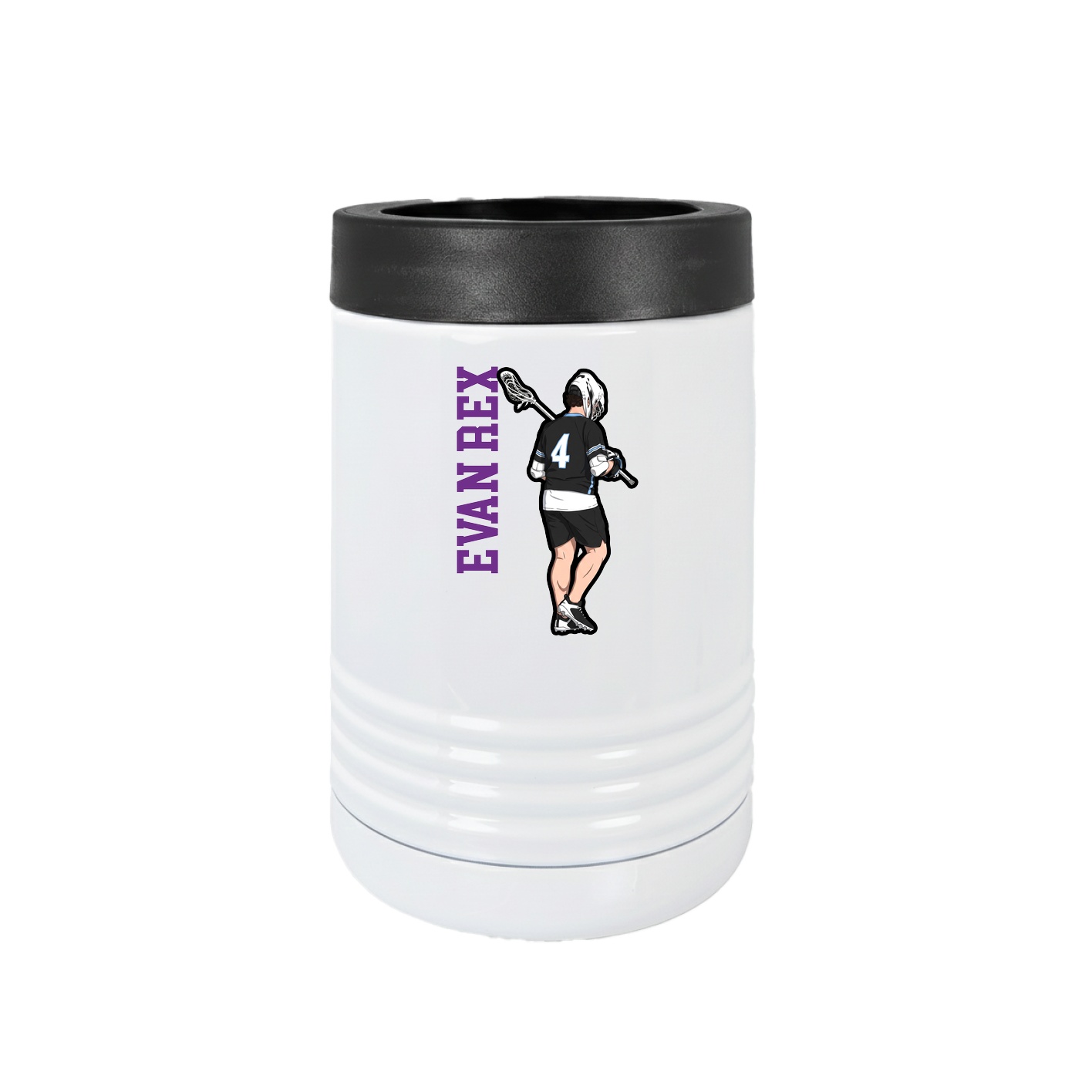 Beverage Holder — Name Vertical in White