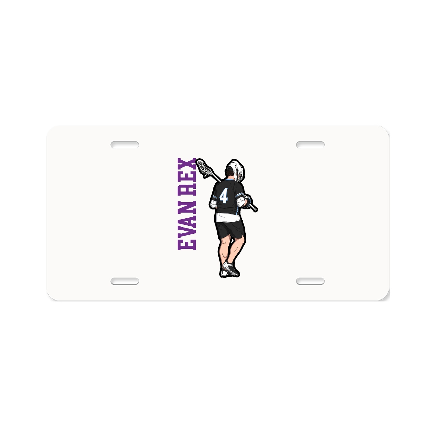 License Plate — Name Vertical in Classic