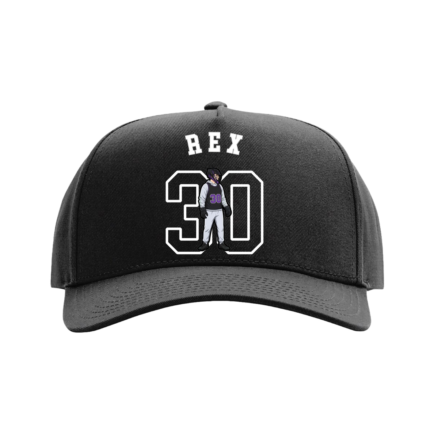 Full Fabric Five-Panel Champ Cap — Shirsey Arch in Black