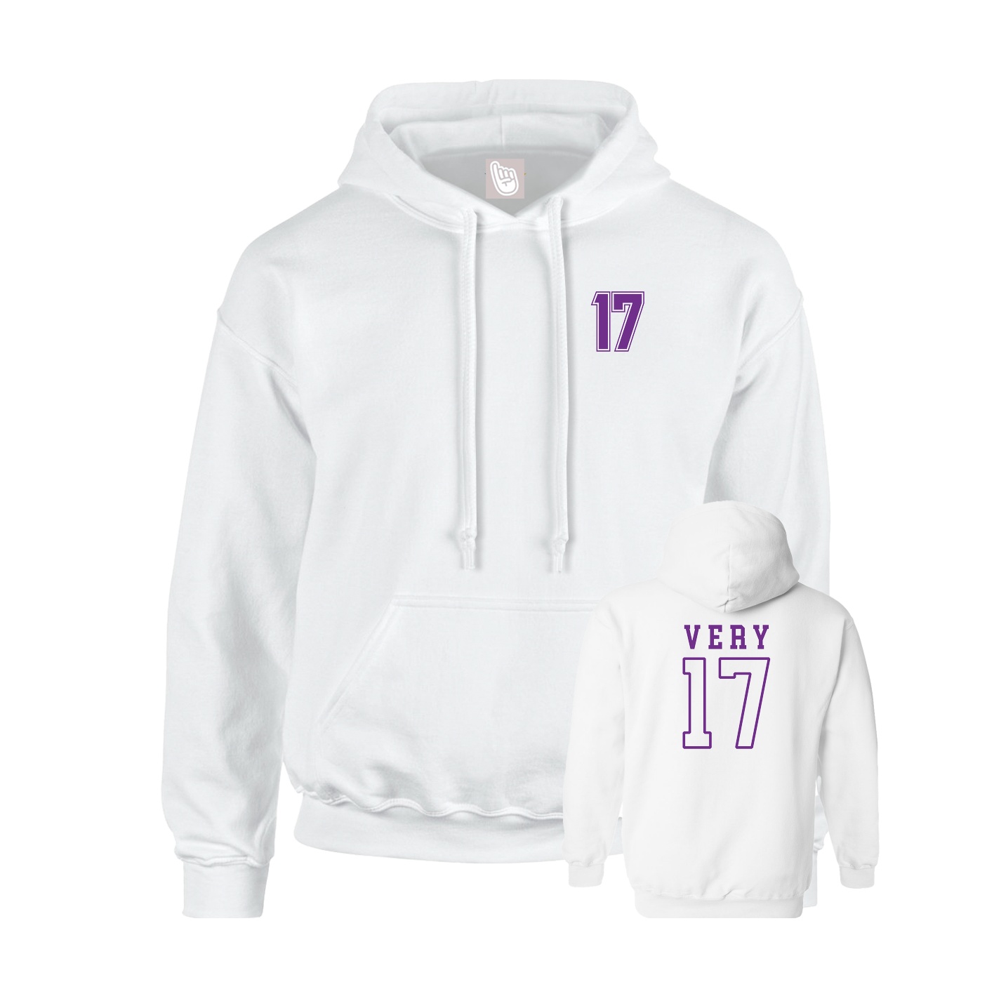 Hoodie — Chest Back in White