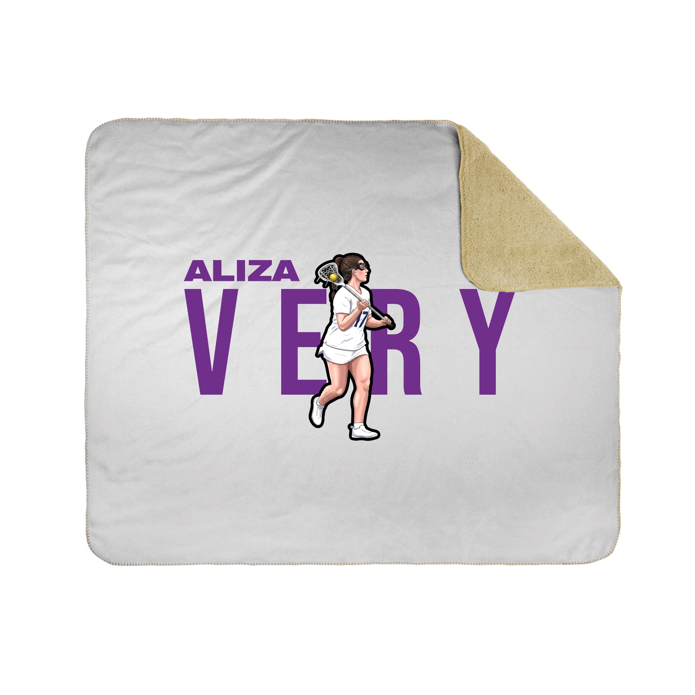 Throw Blanket — Player Name in White