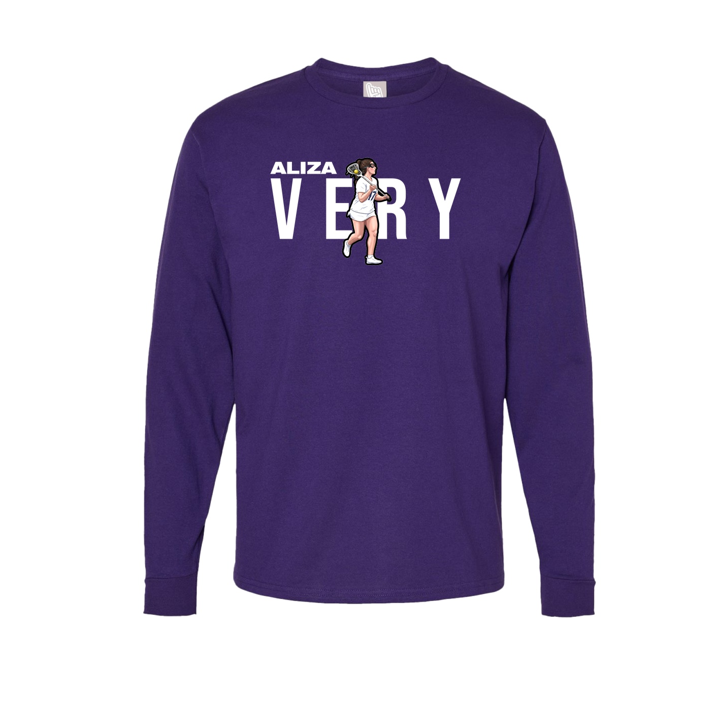 Long Sleeve Tee — Player Name in Purple