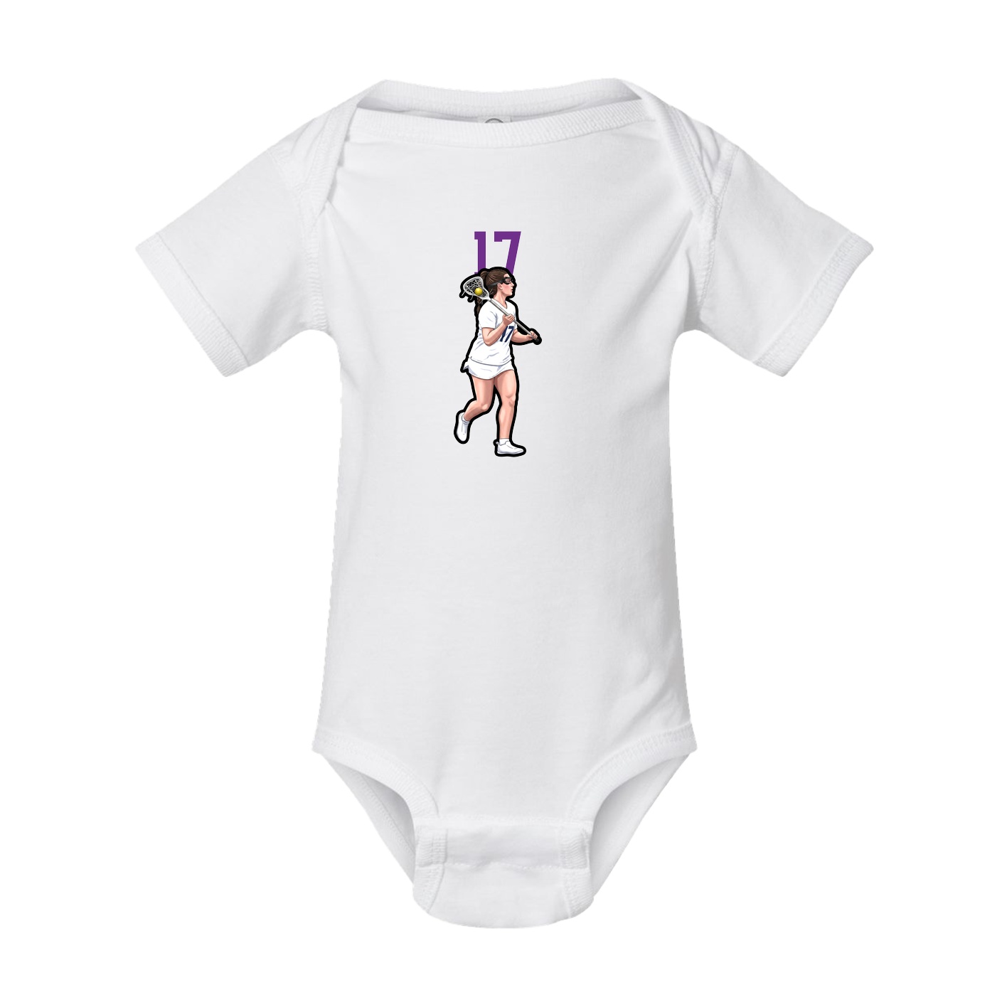 Baby Onesie — Number Top in White