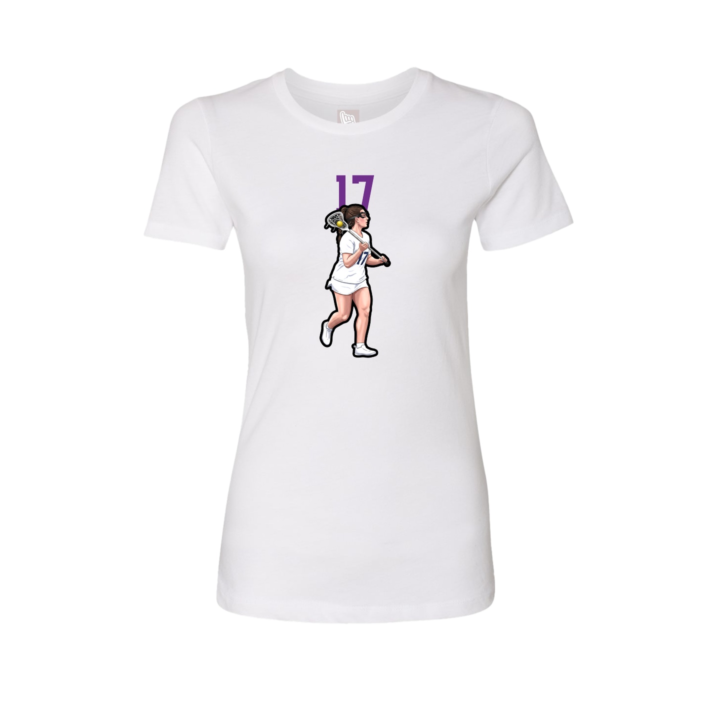 Fitted Women's Tee — Number Top in White