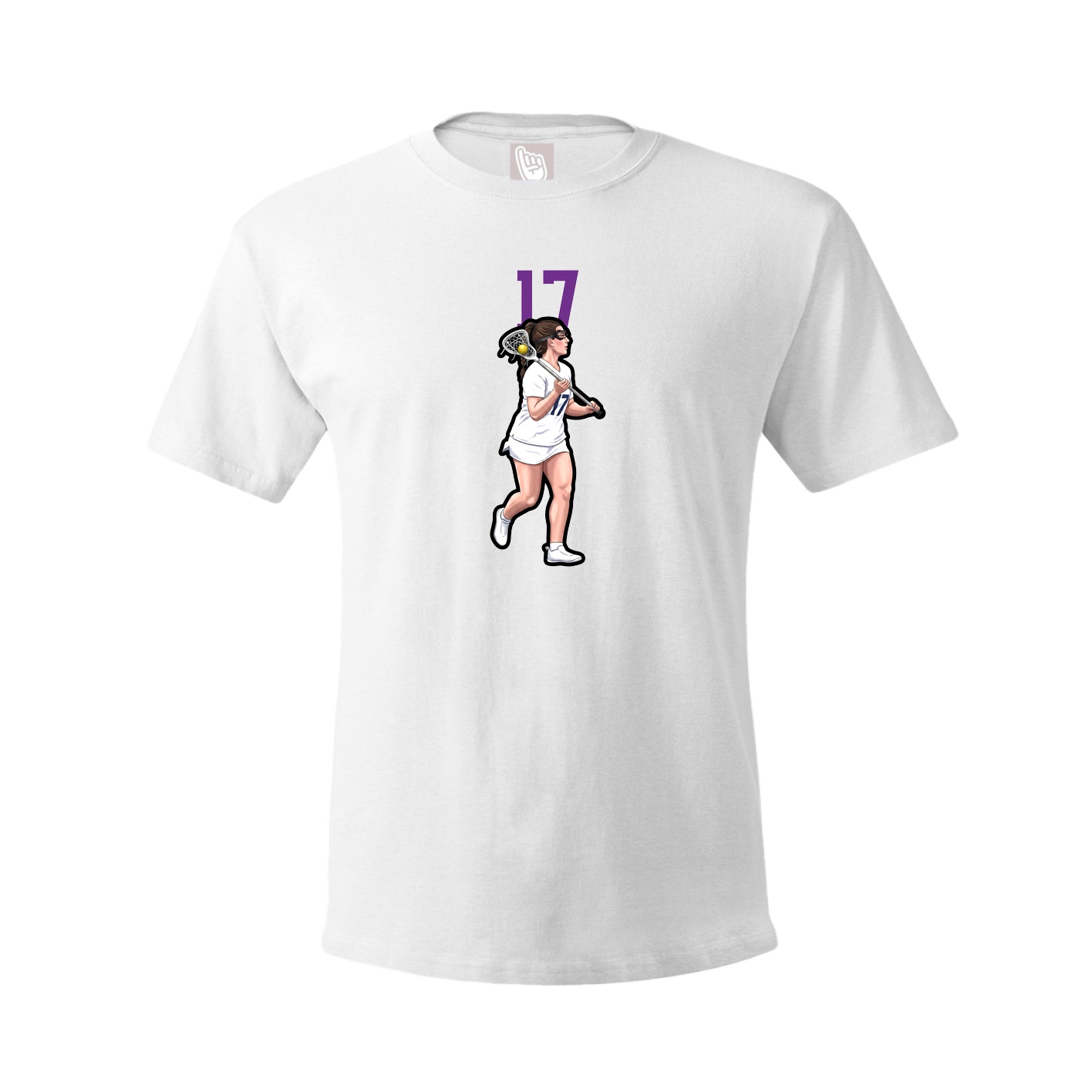 Youth Tee — Number Top in White