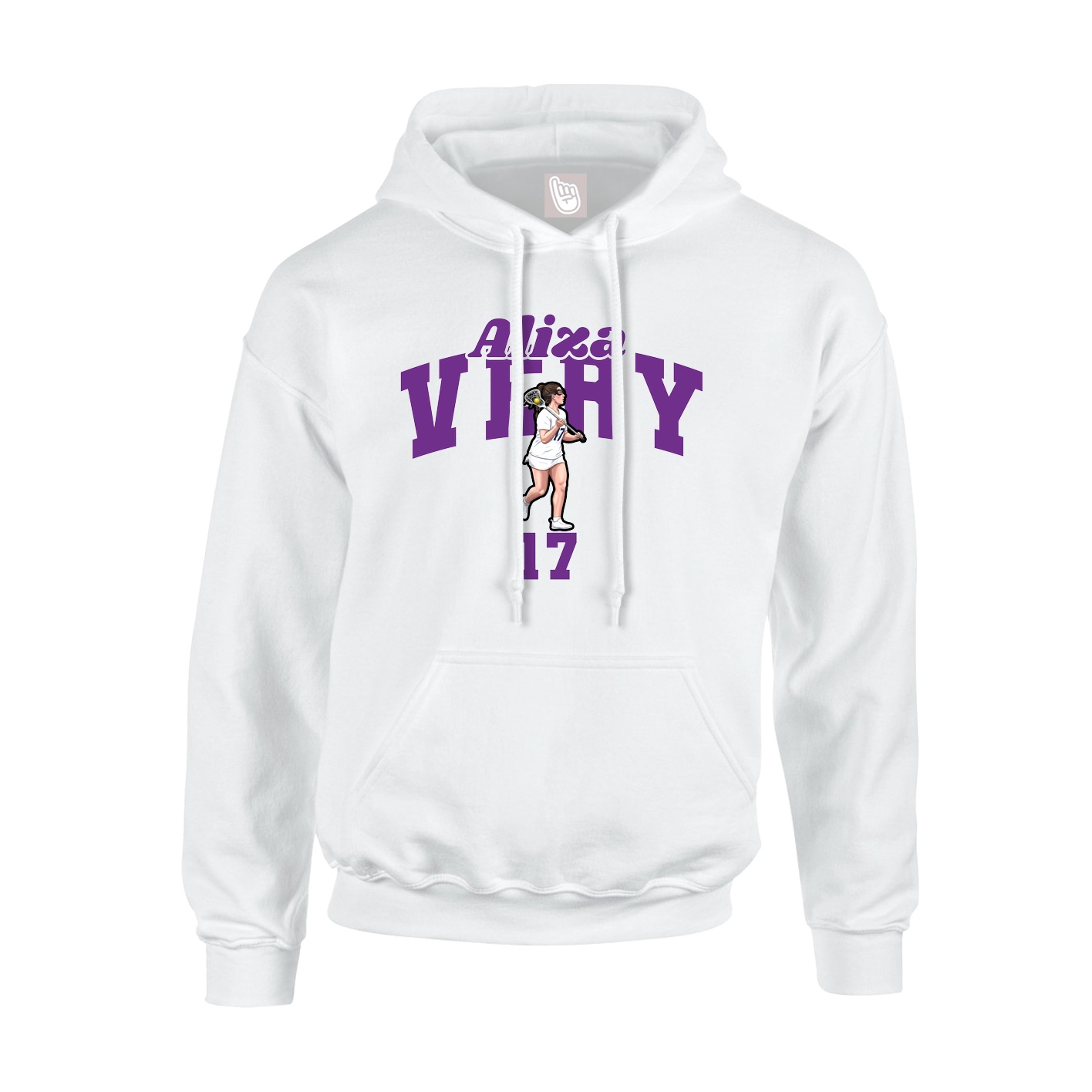 Youth Hoodie — Signature Arch in White