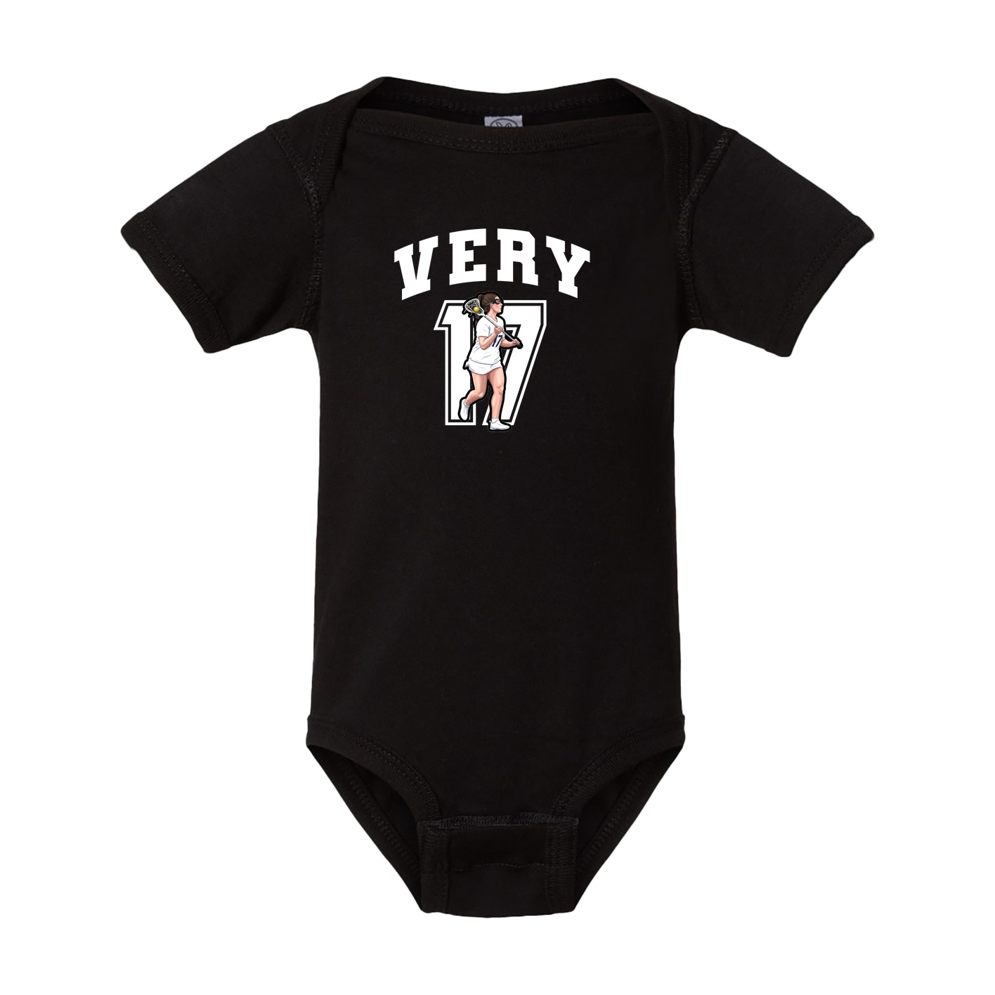 Baby Onesie — Number in Black