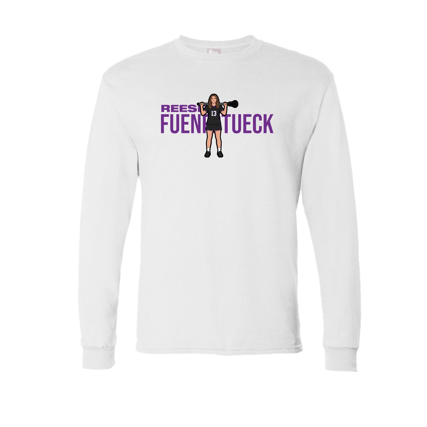 Long Sleeve Tee — Player Name in White