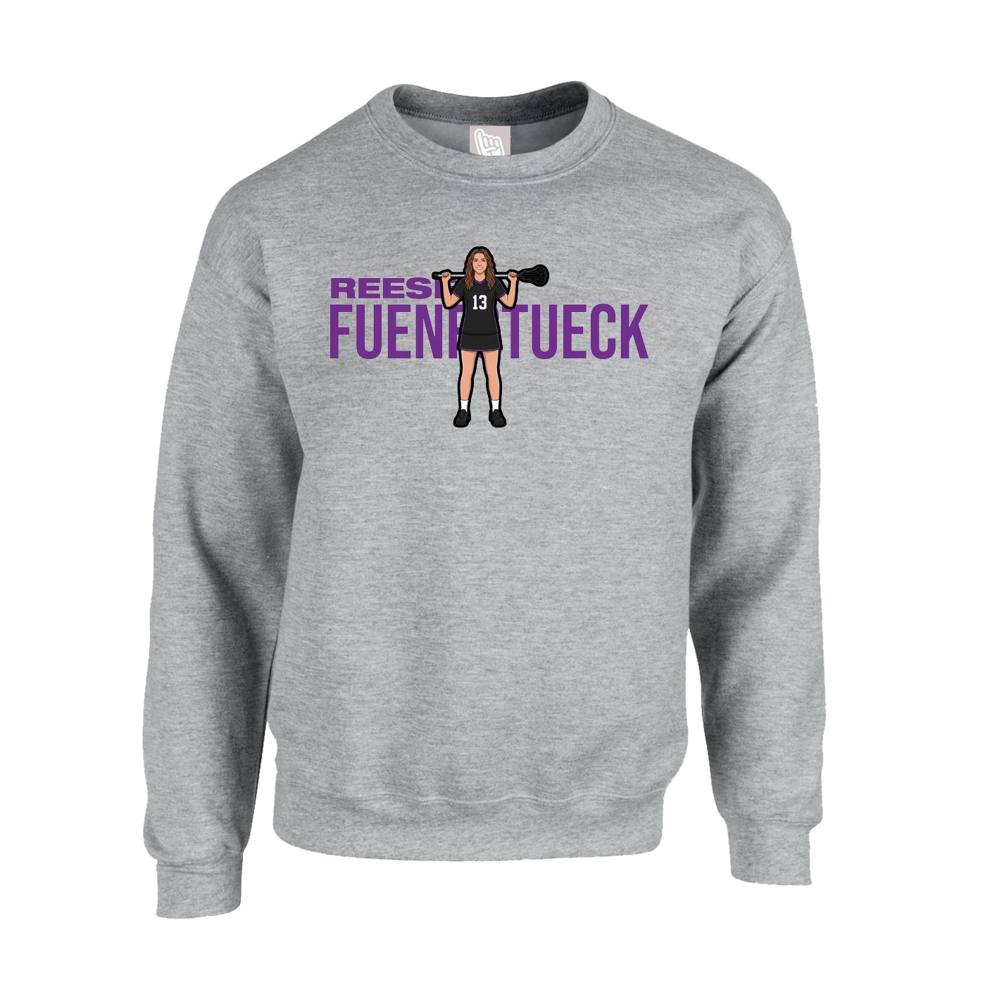 Fleece Crew — Player Name in Grey