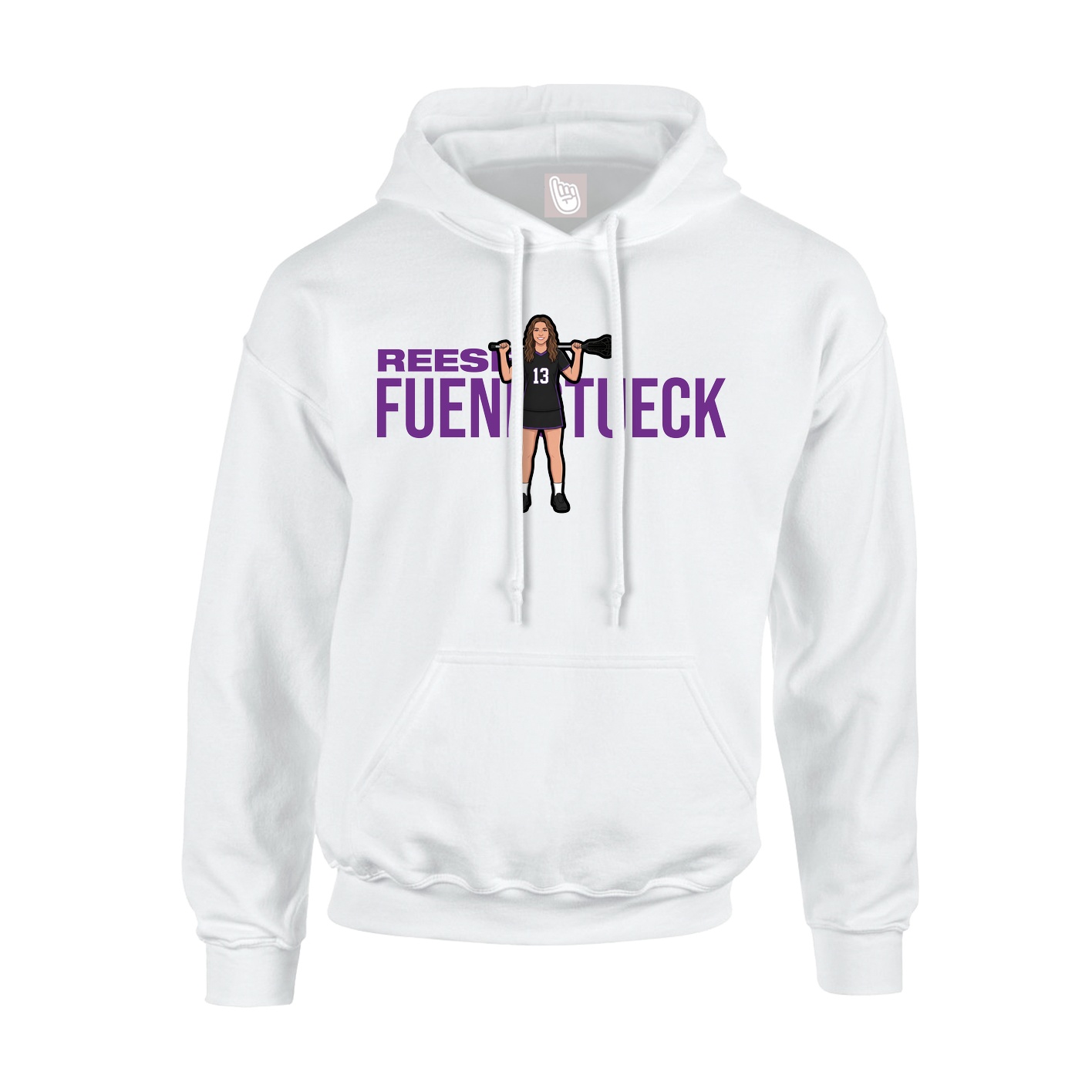 Youth Hoodie — Player Name in White