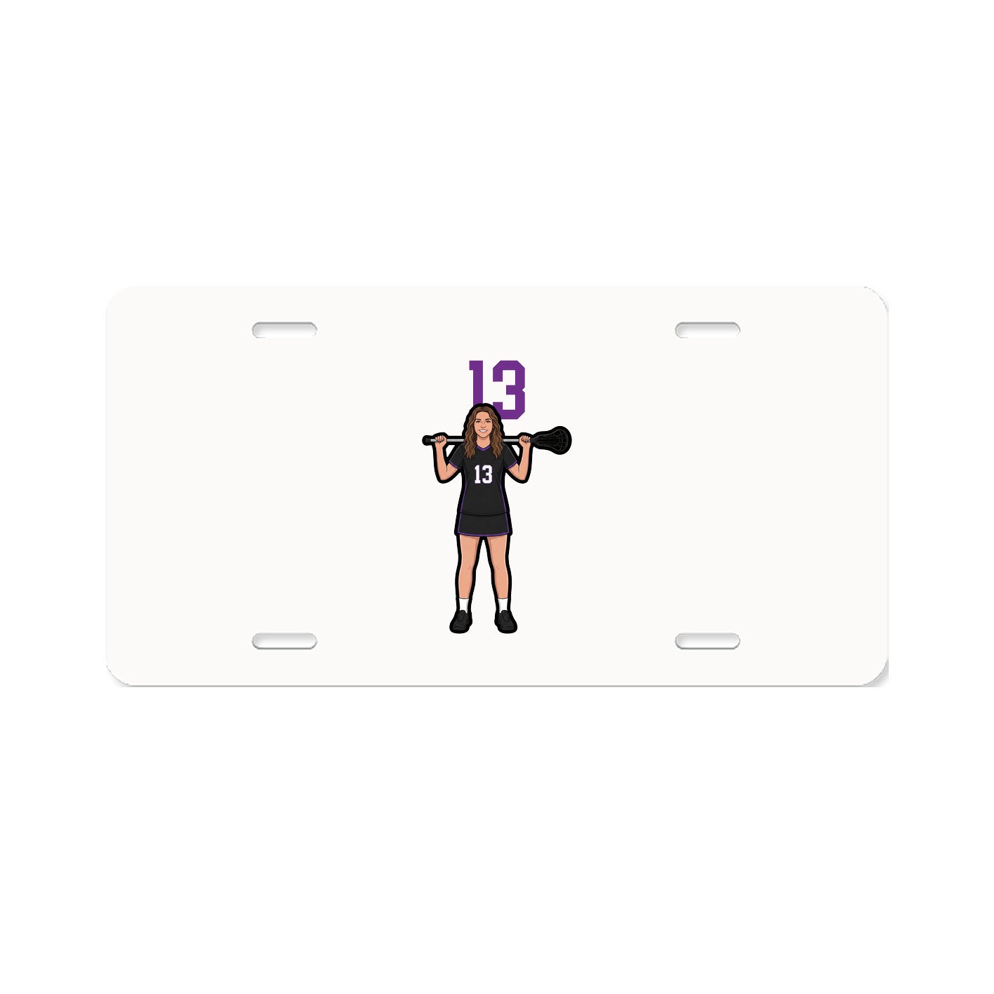 License Plate — Number Top in Classic