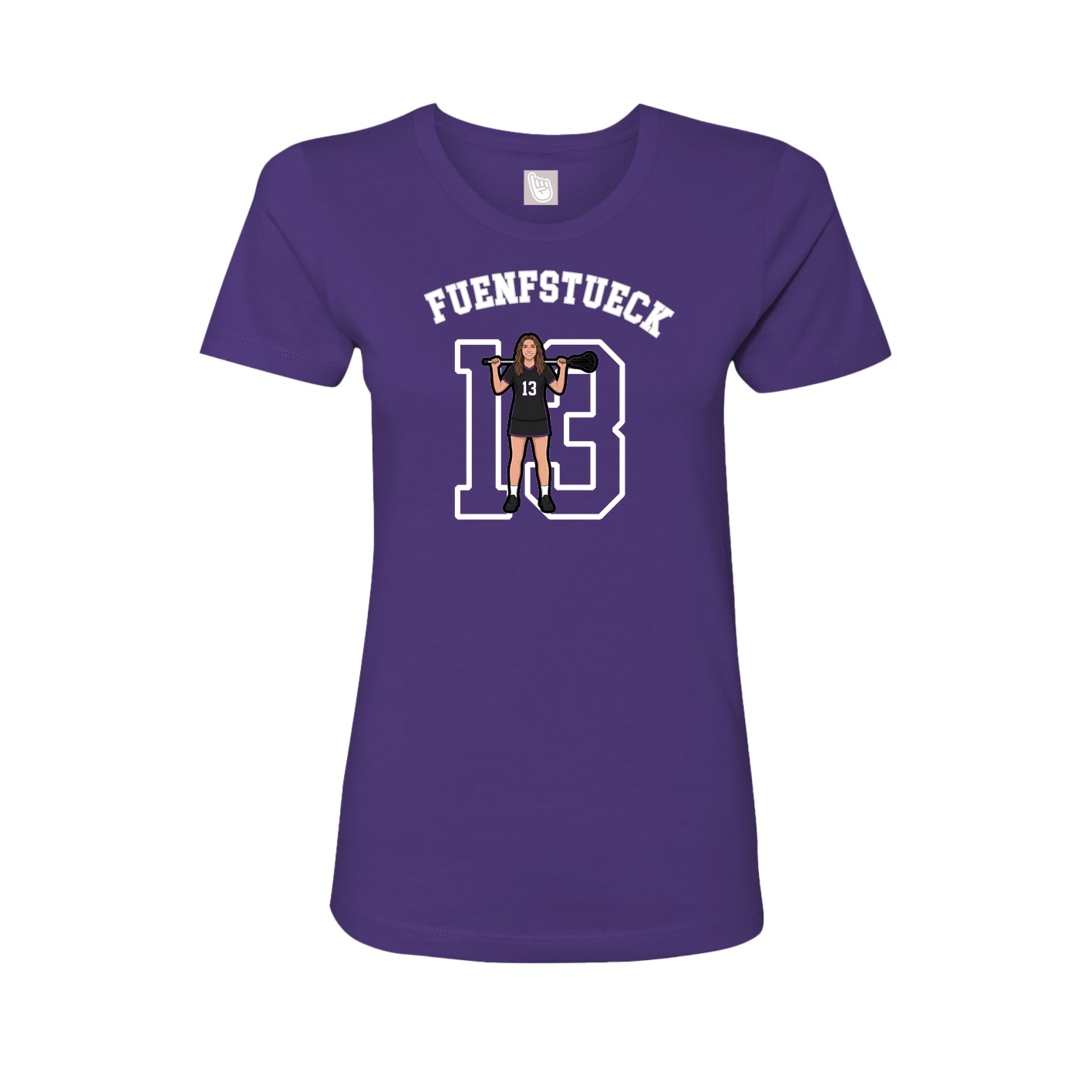 Fitted Women's Tee — Shirsey Arch in Purple