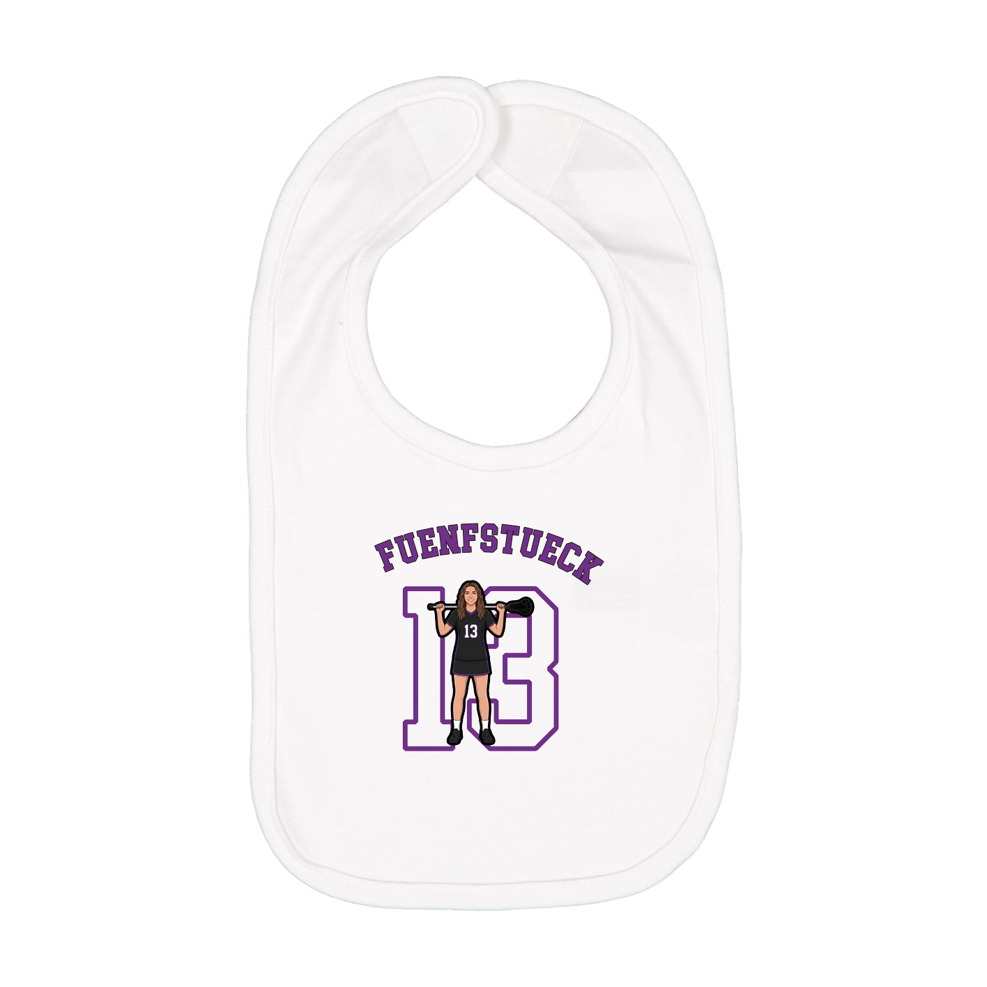 Infant Bib — Shirsey Arch in White