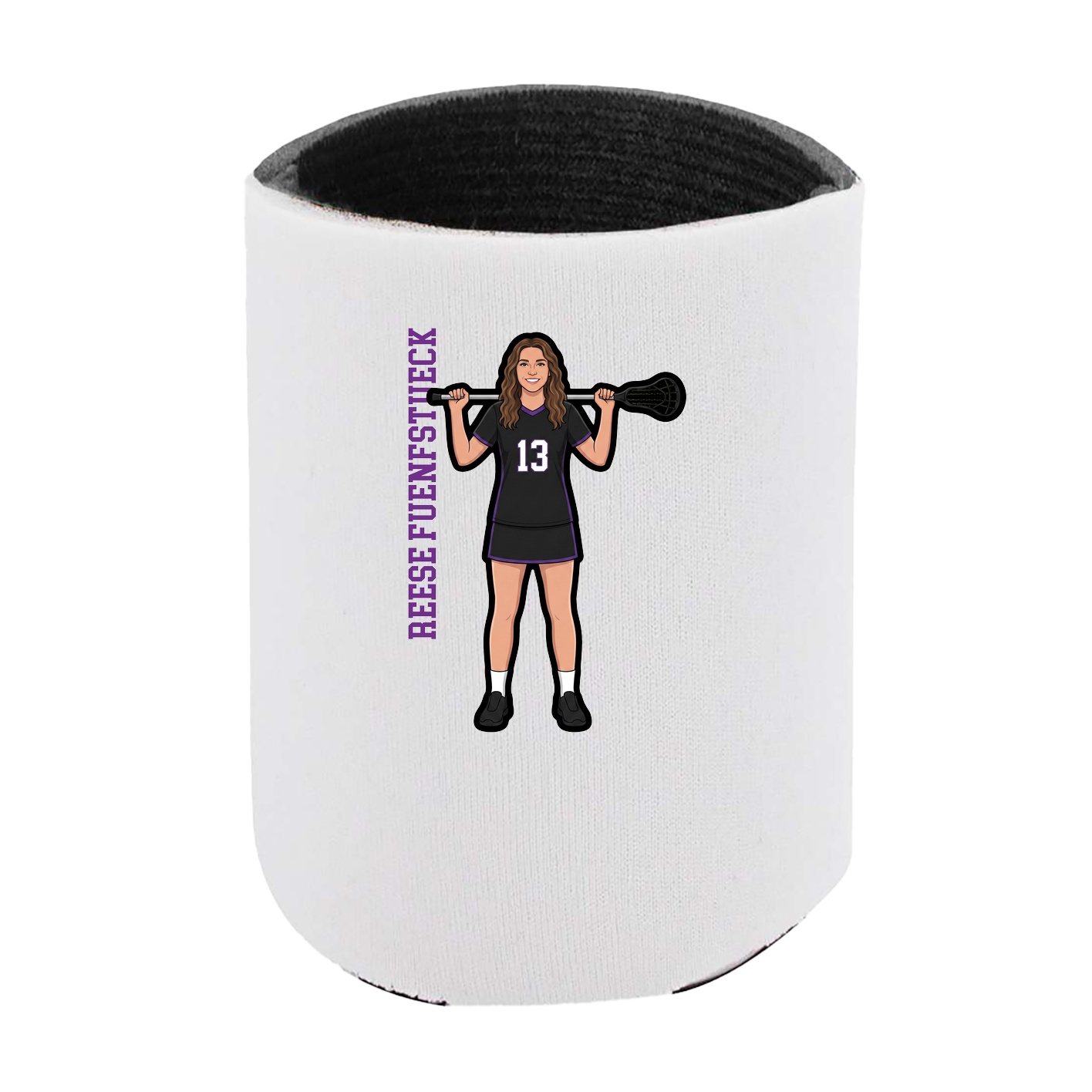 Can Holder — Name Vertical in White