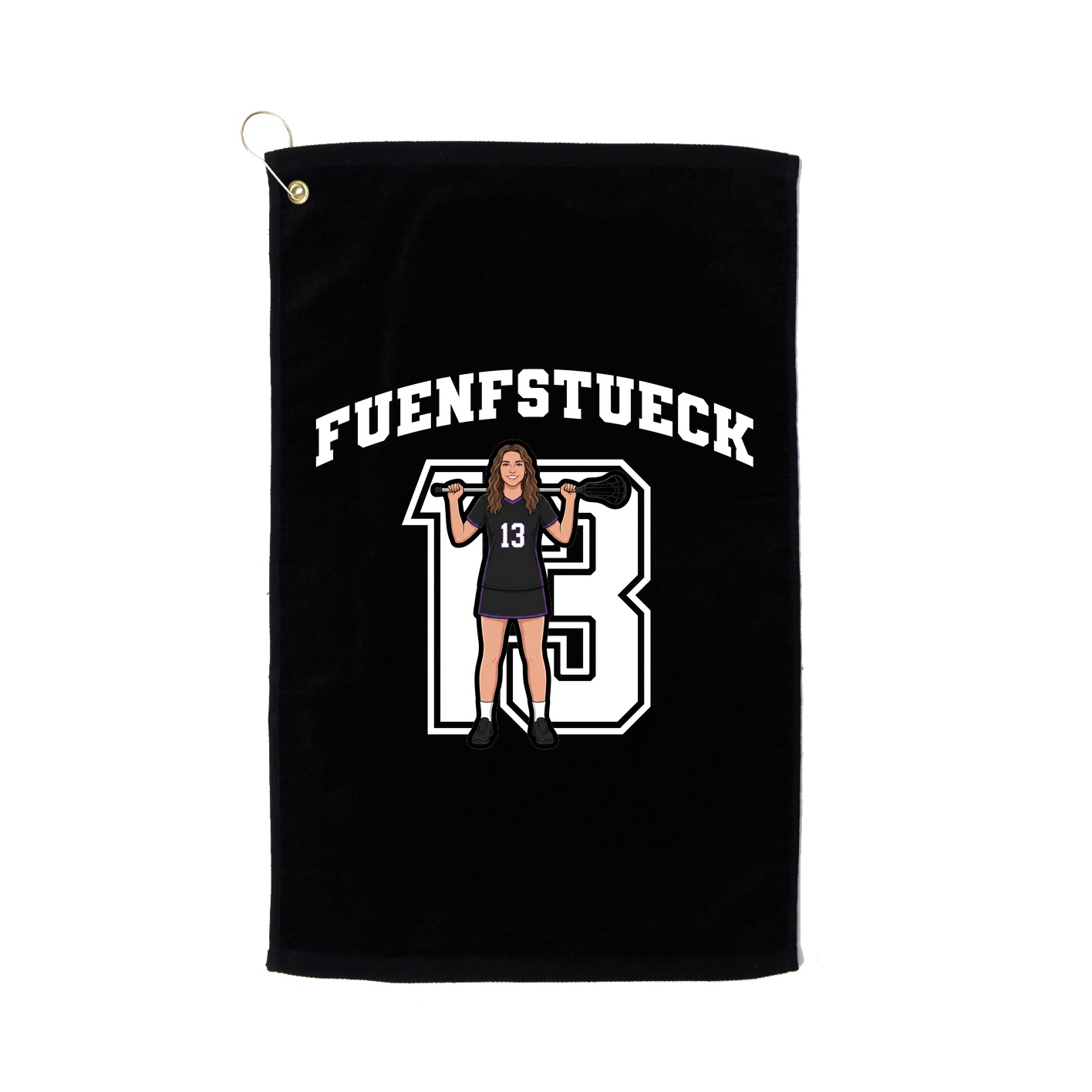 Golf Towel — Number in Black