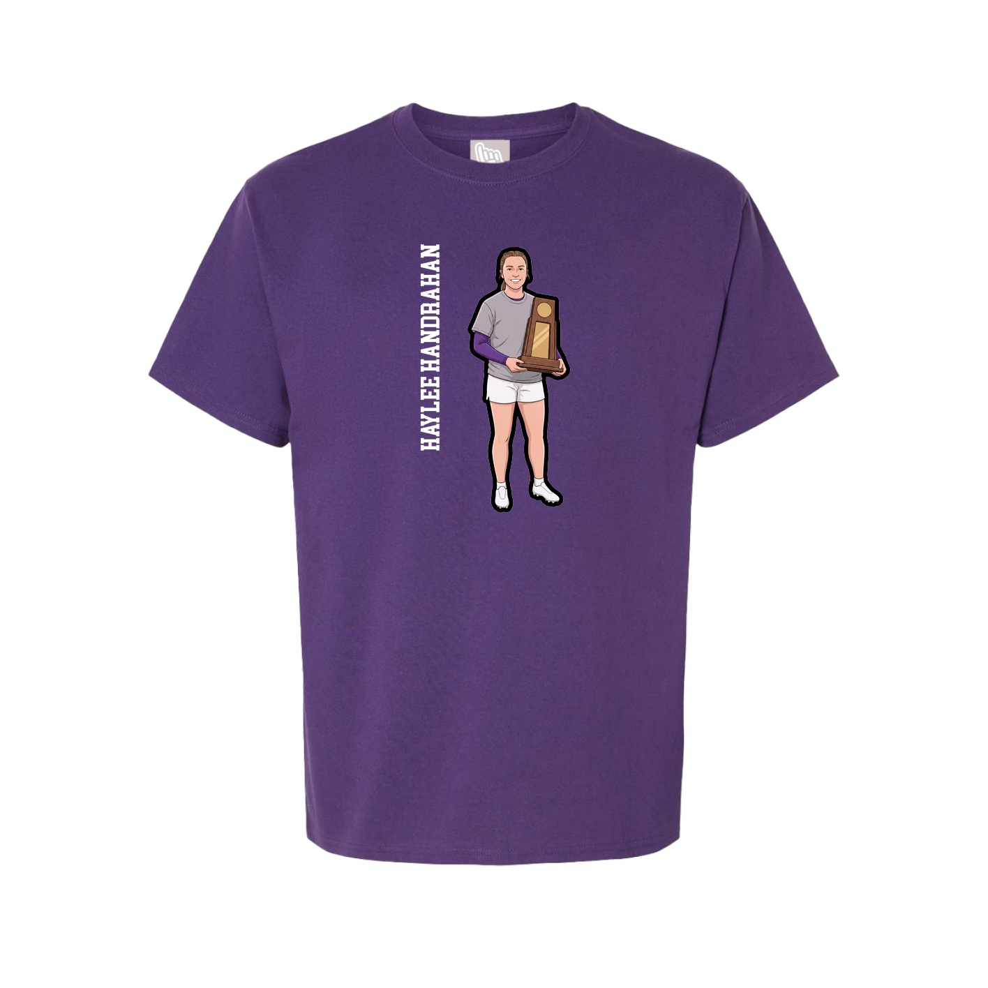Tee — Name Vertical in Purple