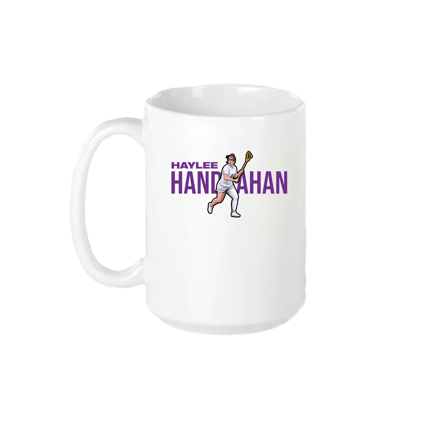 15oz Coffee Mug — Player Name in White