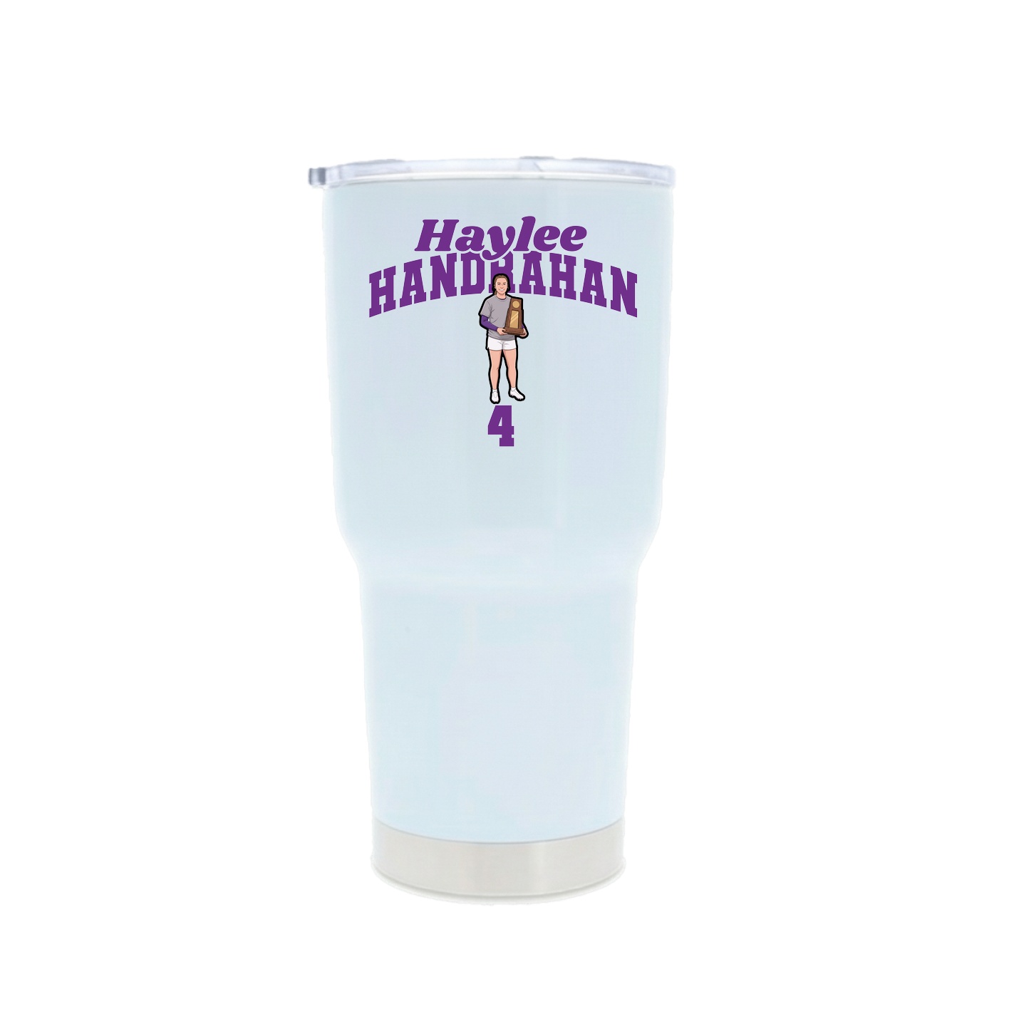 30oz Stainless Steel Tumbler — Signature Arch in White