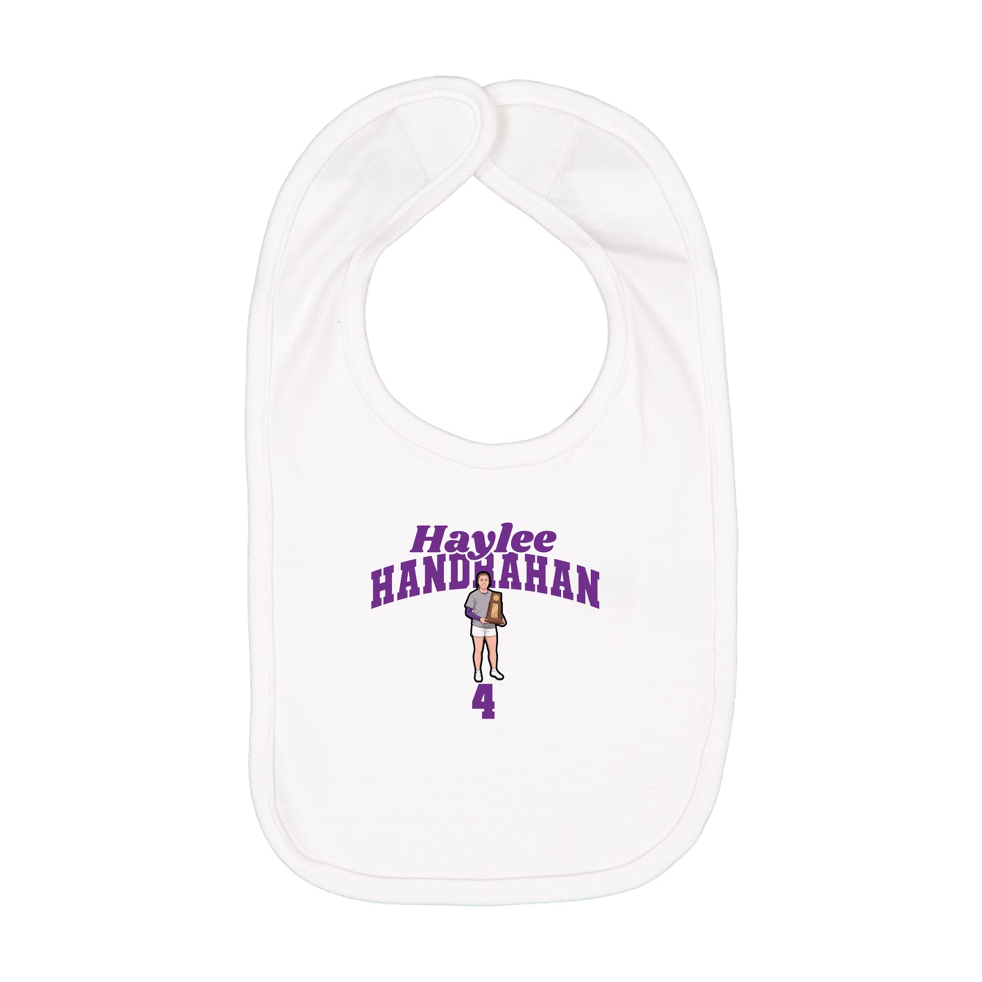 Infant Bib — Signature Arch in White