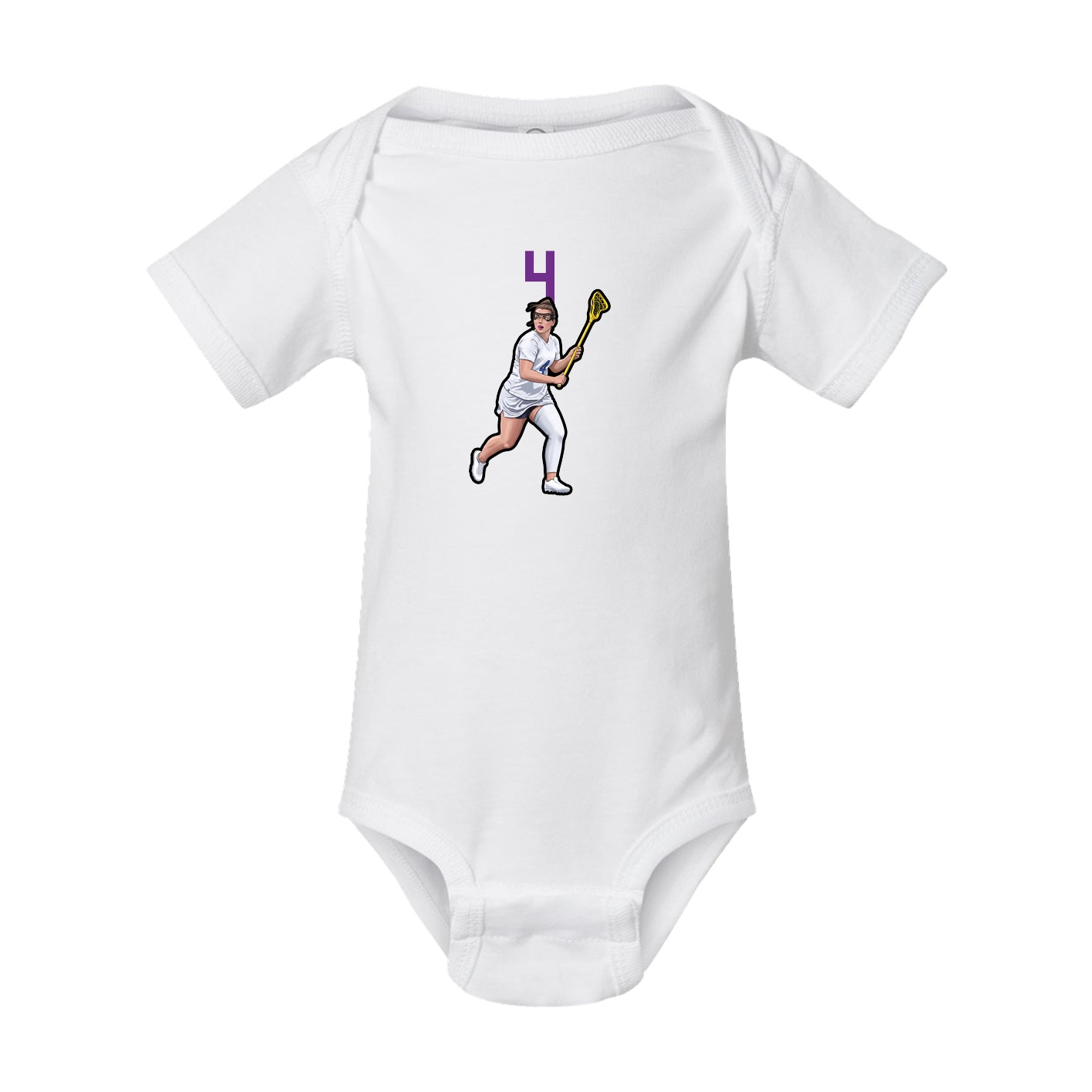 Baby Onesie — Number Top in White