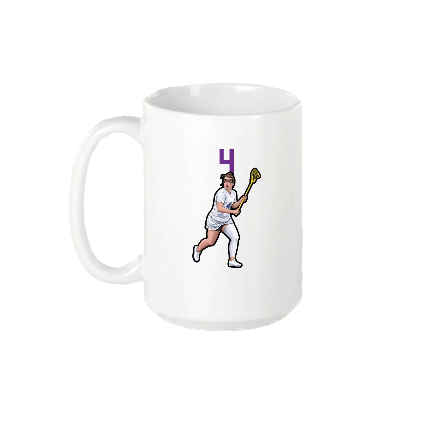 15oz Coffee Mug — Number Top in White