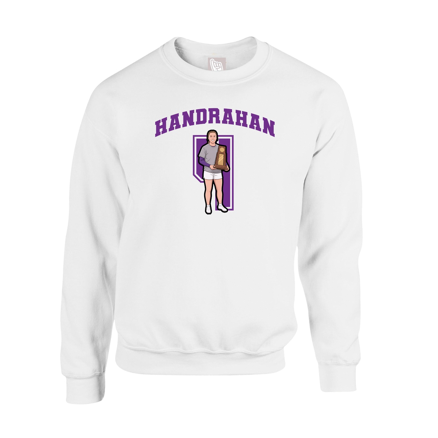 Fleece Crew — Number in White