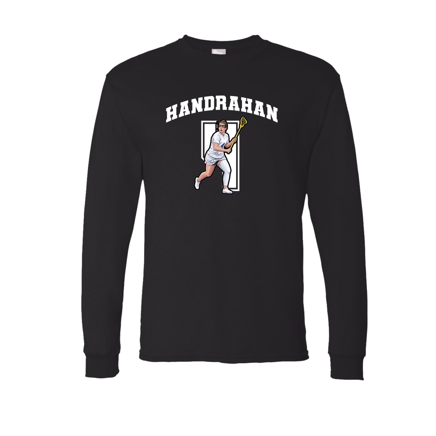 Long Sleeve Tee — Number in Black