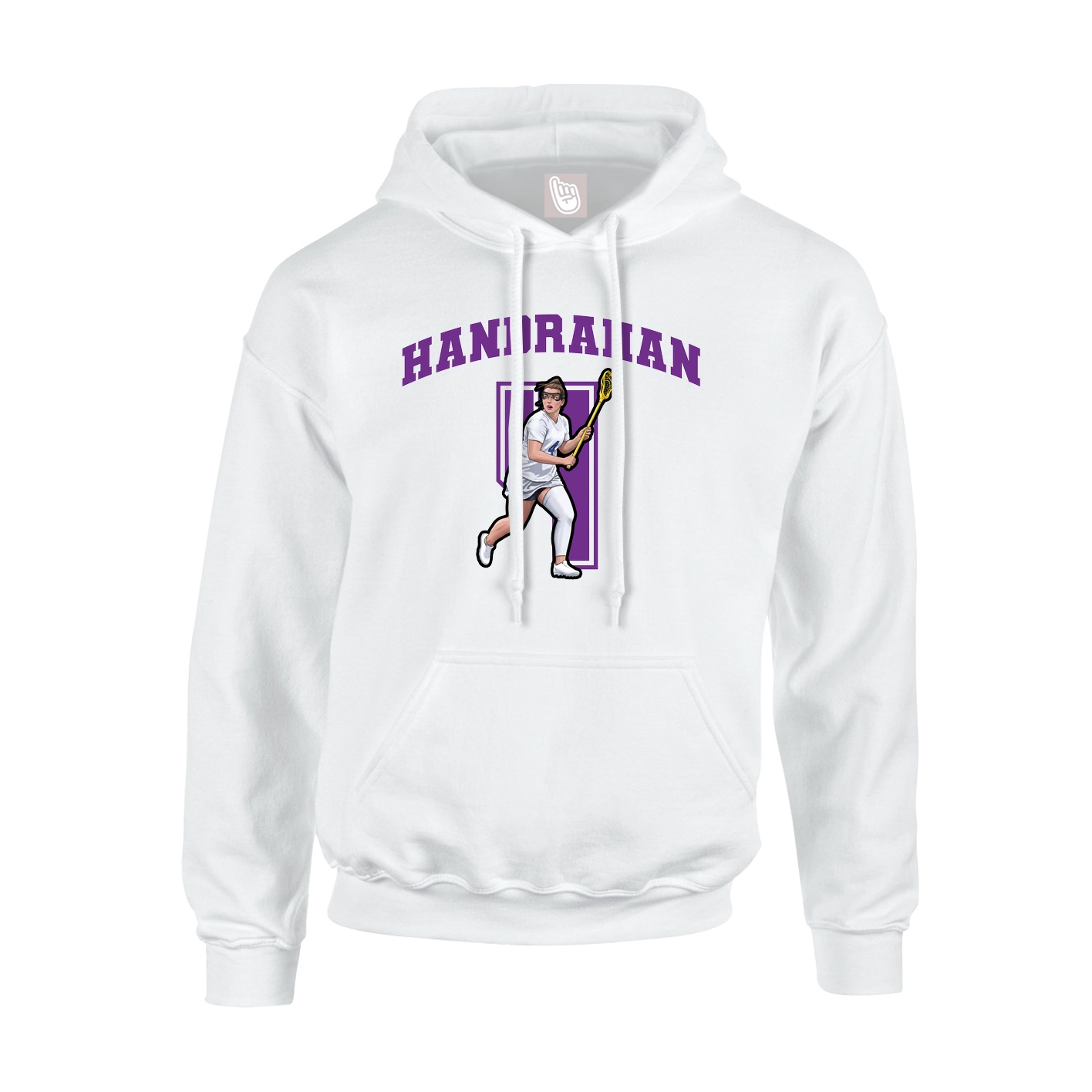 Hoodie — Number in White