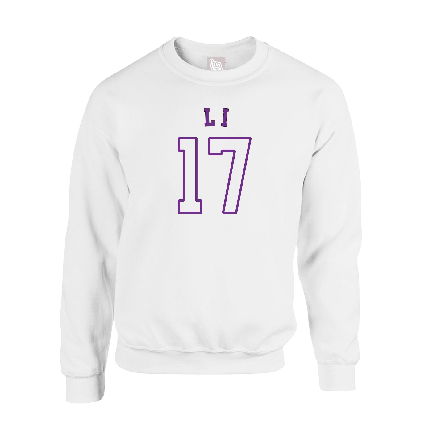 Fleece Crew — Shirsey Arch in White