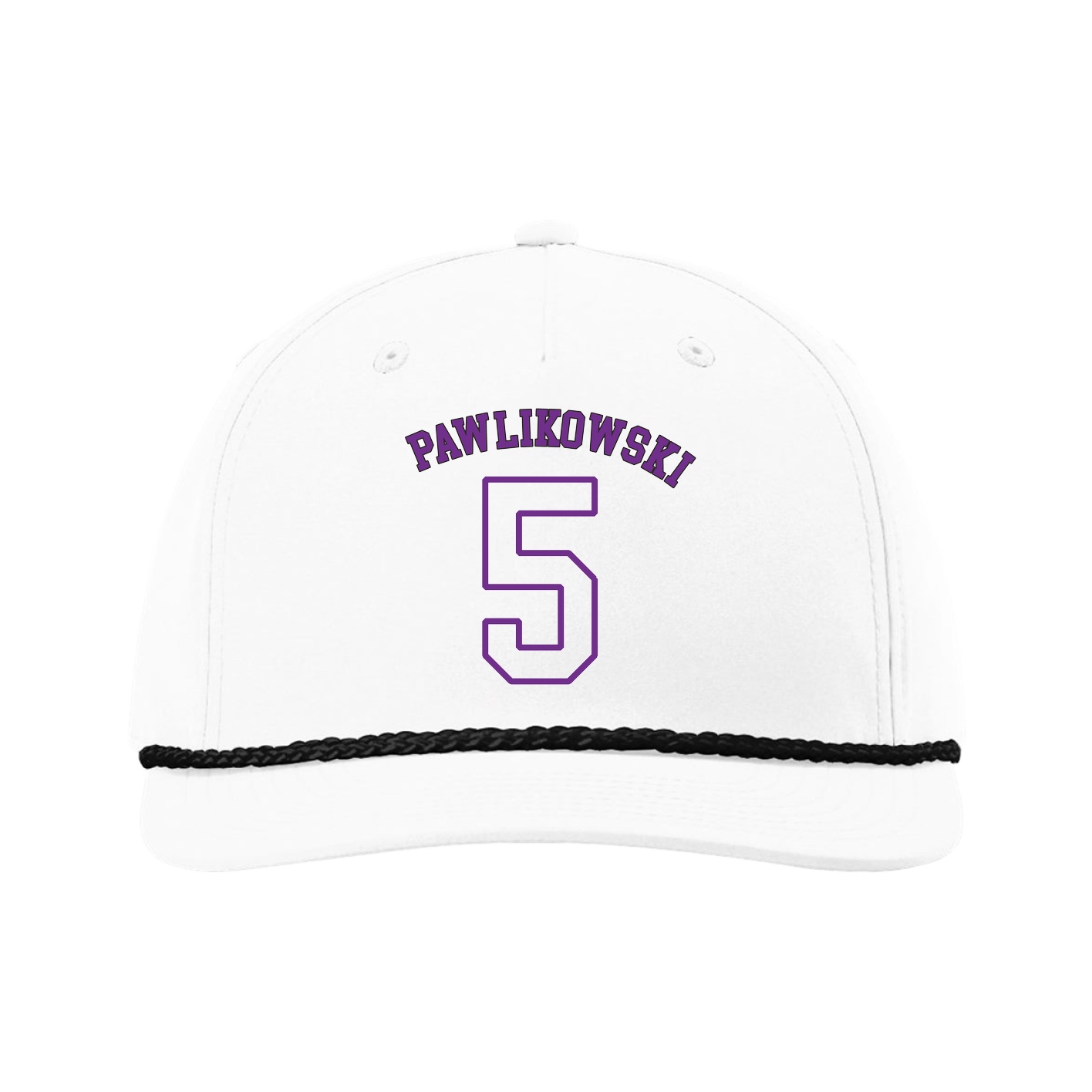 Five-Panel Classic Rope Cap — Shirsey Arch in White