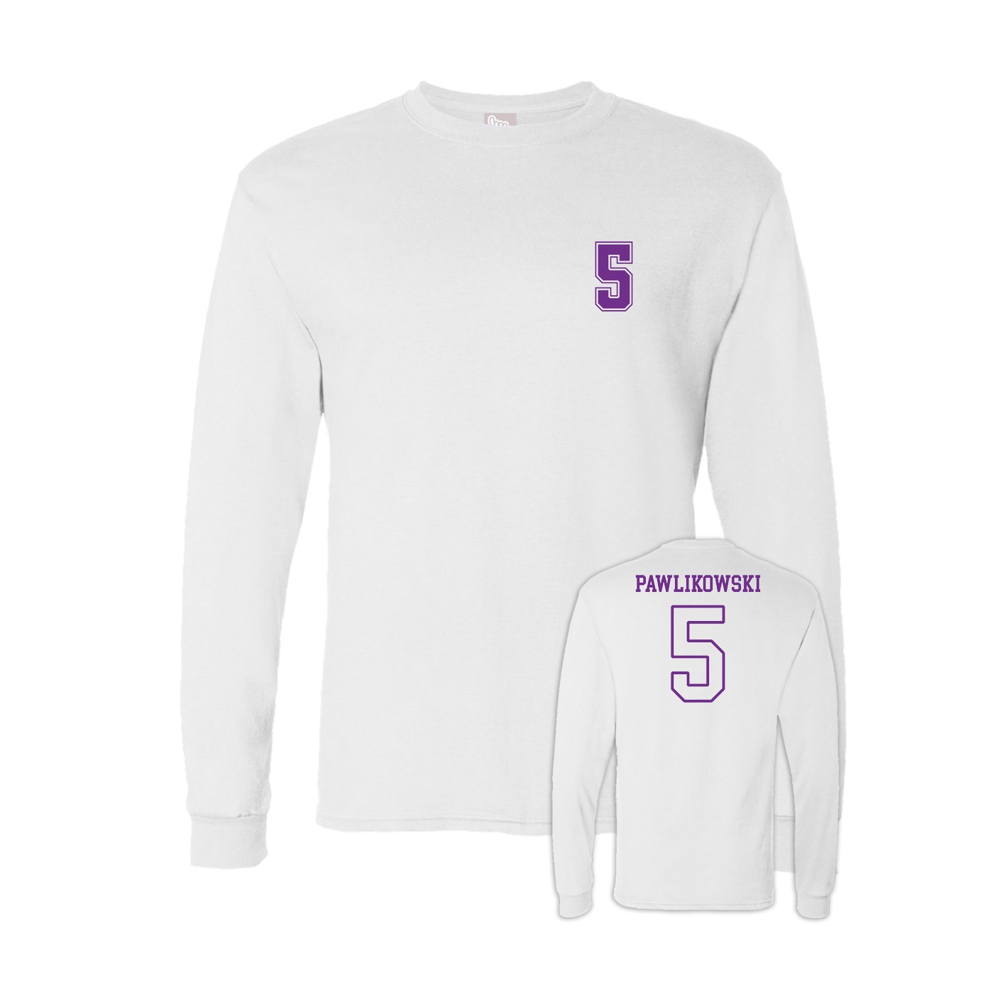 Long Sleeve Tee — Chest Back in White