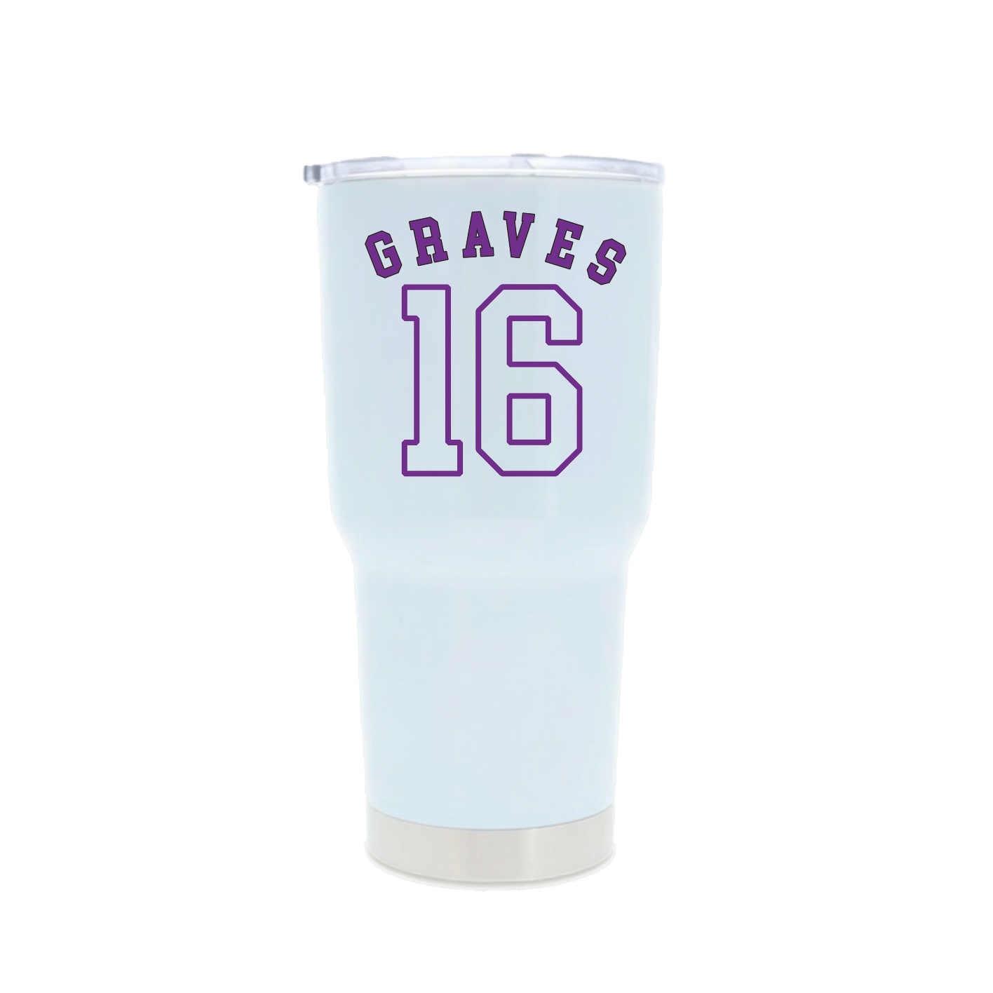 30oz Stainless Steel Tumbler — Shirsey Arch in White