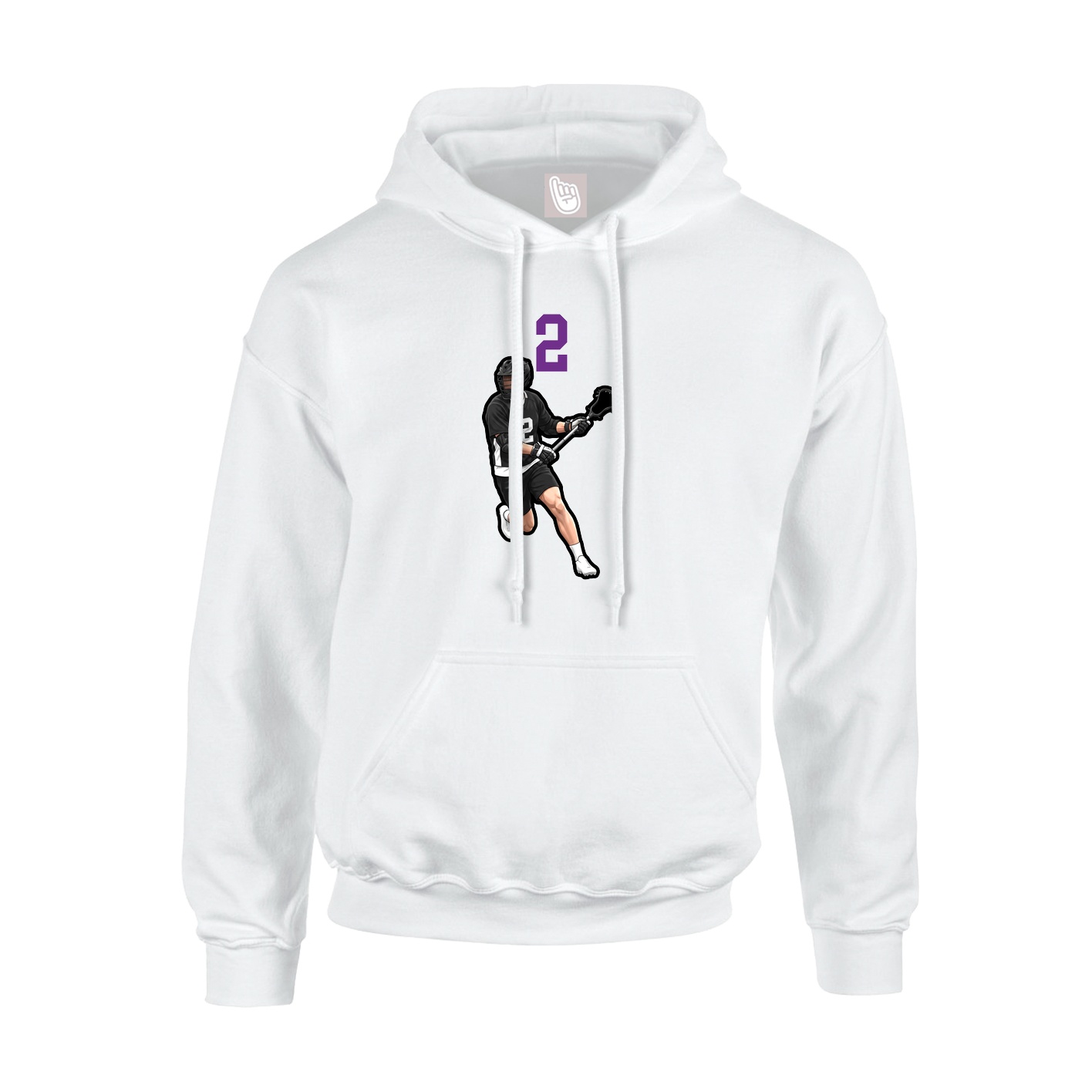 Hoodie — Number Top in White