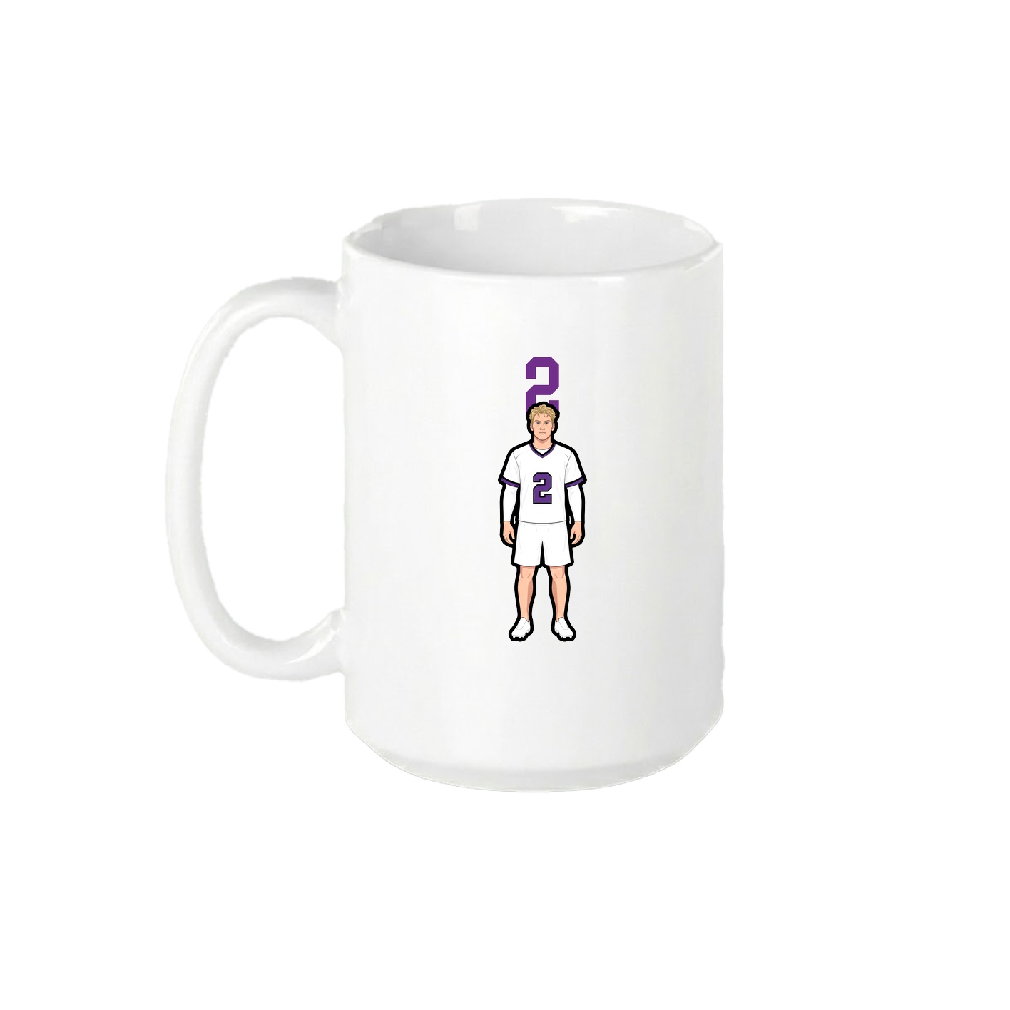 15oz Coffee Mug — Number Top in White