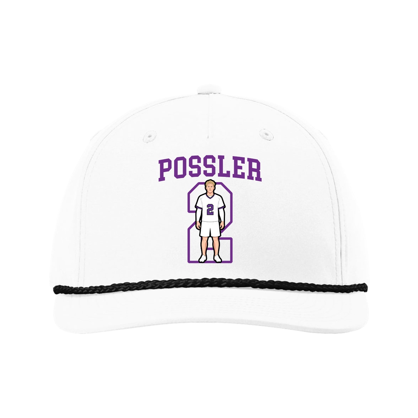 Five-Panel Classic Rope Cap — Shirsey in White