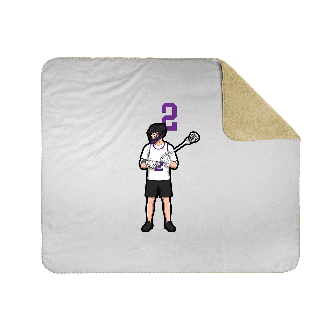 Throw Blanket — Number Top in White