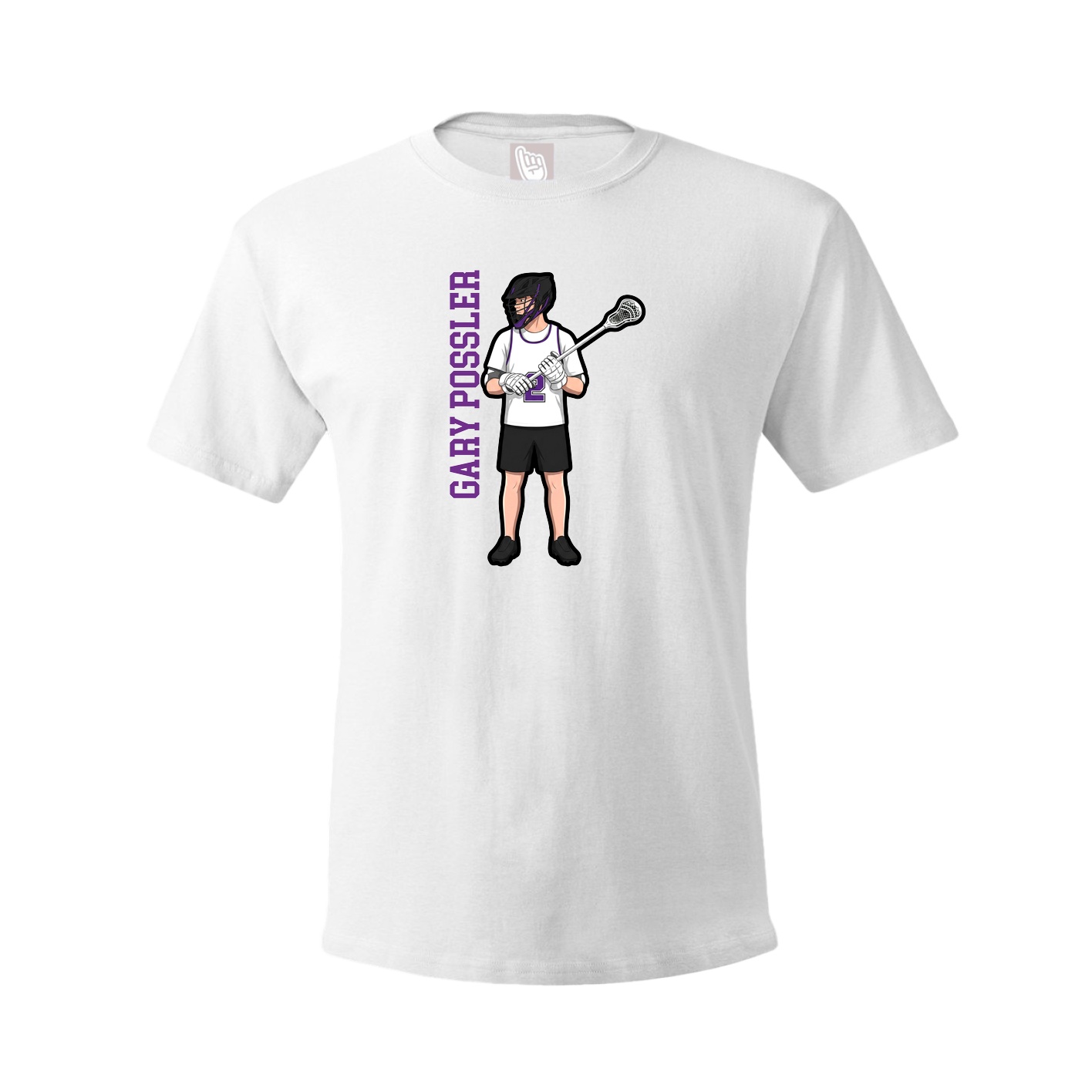 Tee — Name Vertical in White