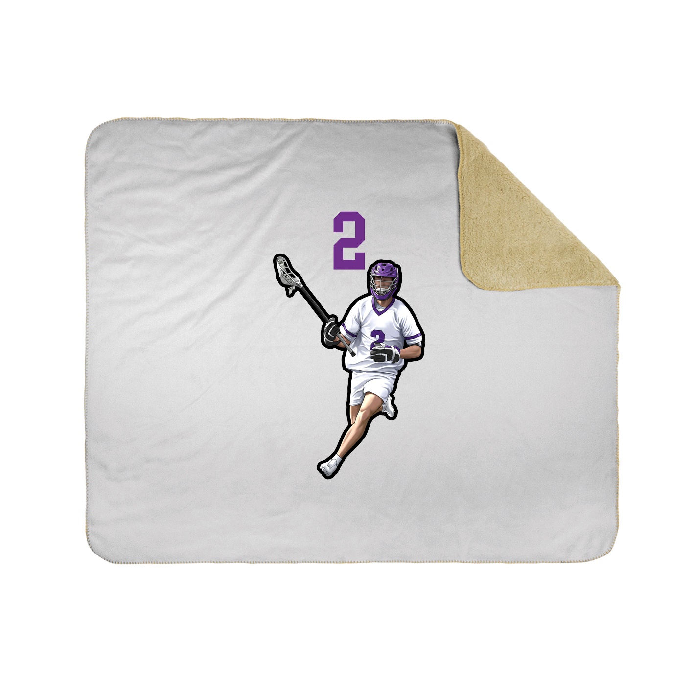 Throw Blanket — Number Top in White