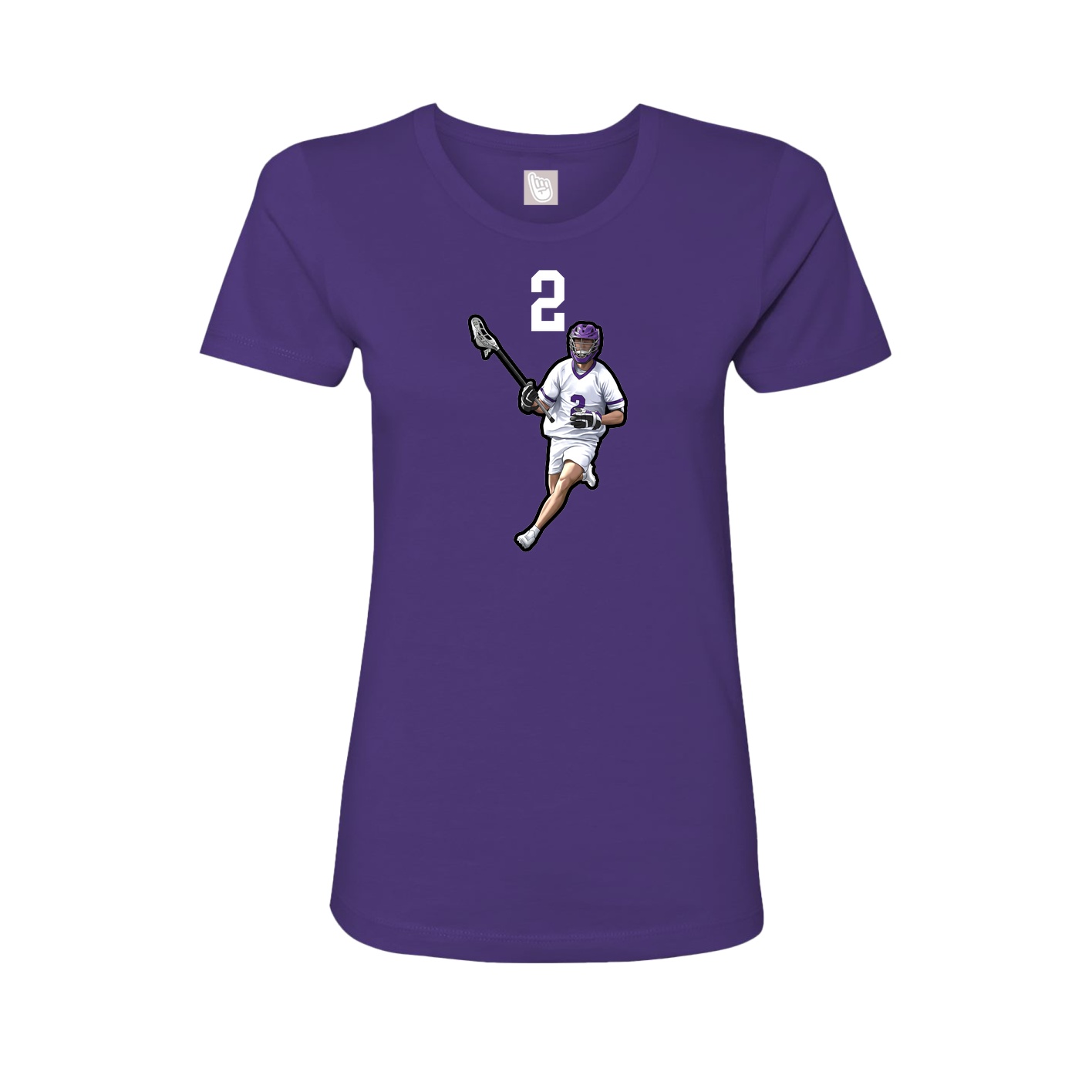 Womens Tee — Number Top in Purple