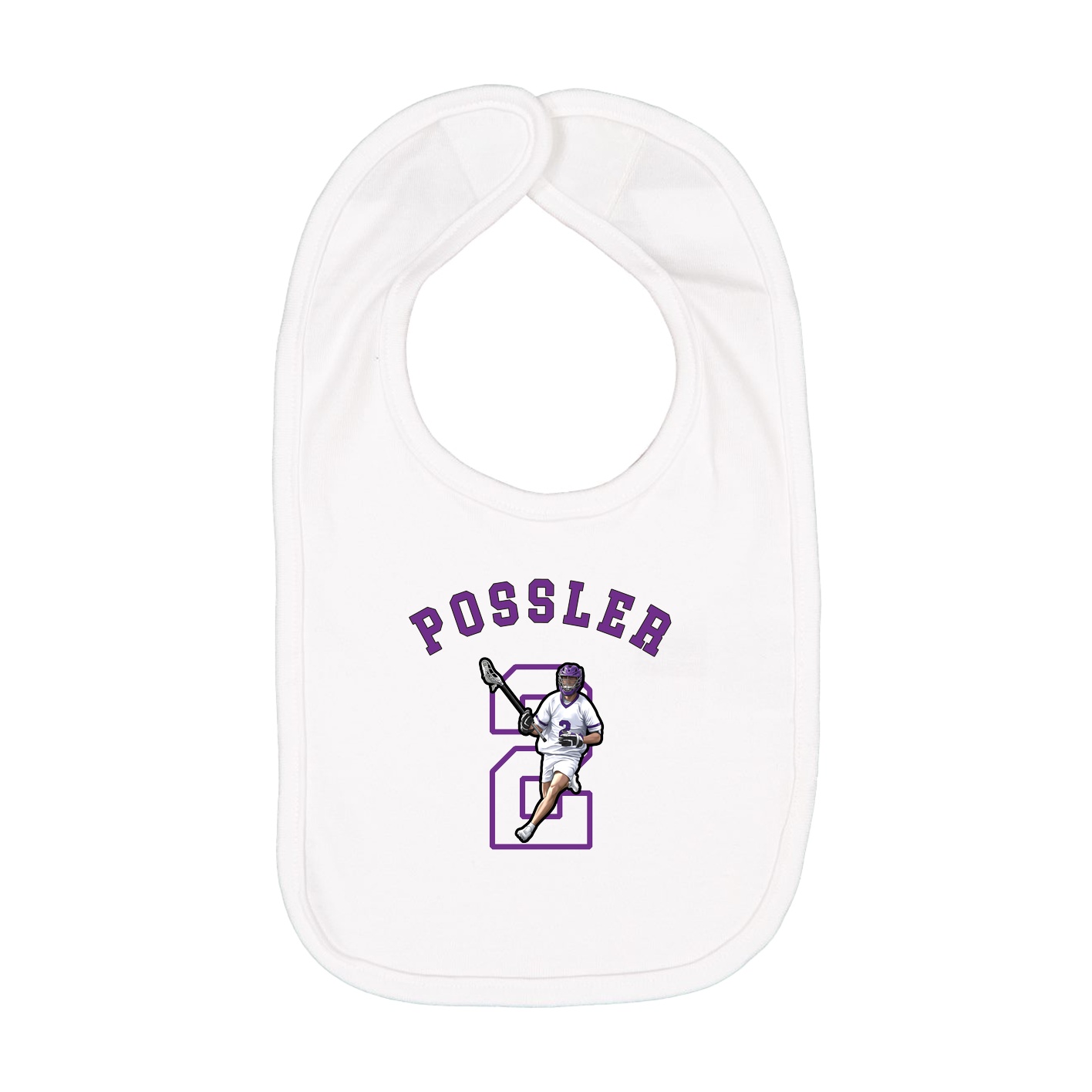 Infant Bib — Shirsey Arch in White