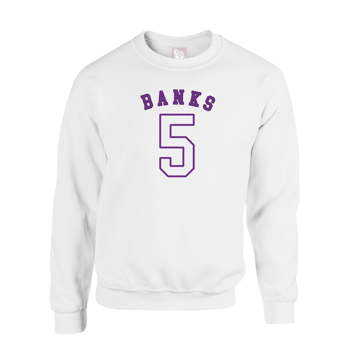 Fleece Crew — Shirsey Arch in White