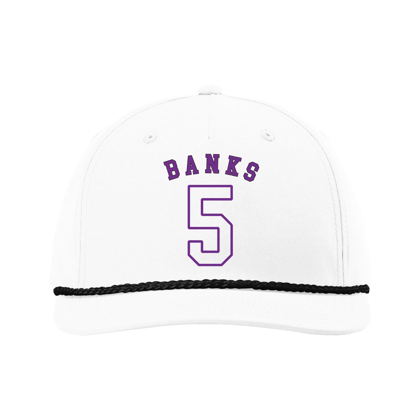 Five-Panel Classic Rope Cap — Shirsey Arch in White